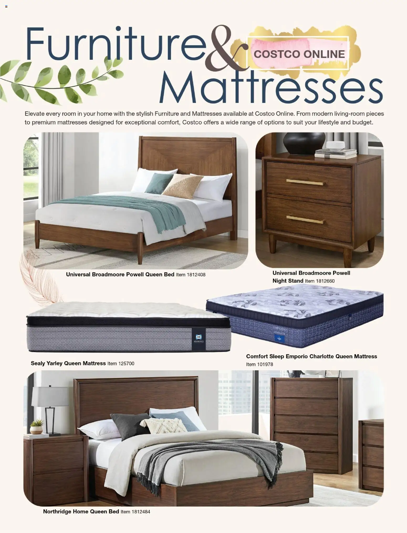 Costco catalogue - valid from 01.03.2026 | Page: 2 | Products: Suit, Bed, Mattress