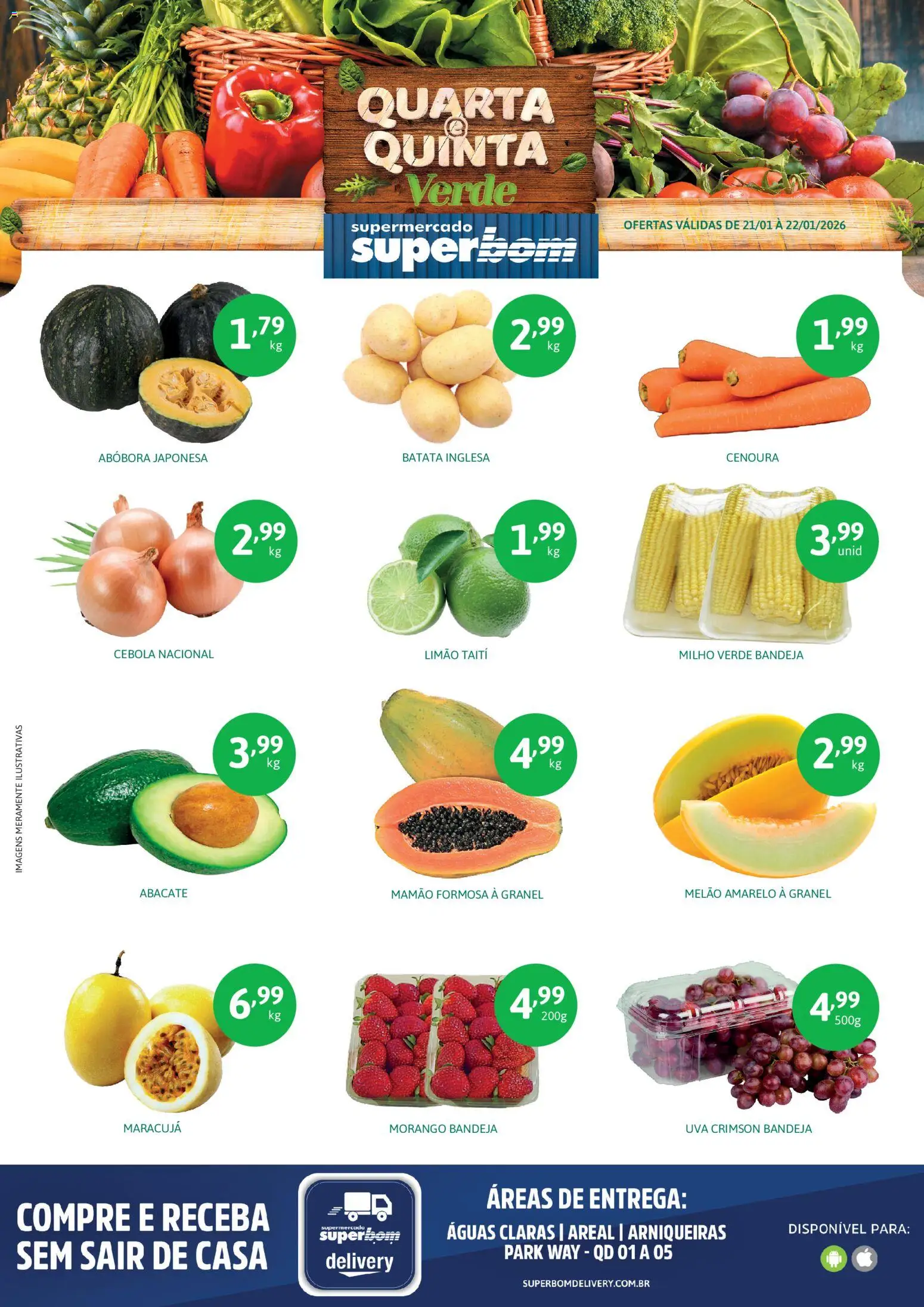 Superbom Folheto - válido de 21.01.2026 | Página: 1 | Produtos: Maracujá, Abóbora, Cebola, Milho verde