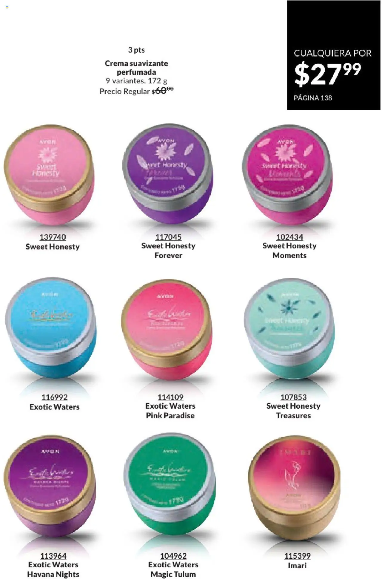 Nuevas ofertas de AVON válidas en toda la República Mexicana desde el 17.03.2025. ¡Encuentra las mejores ofertas en AVON campaña 7 2025! | Página: 138 | Productos: Crema, Suavizante