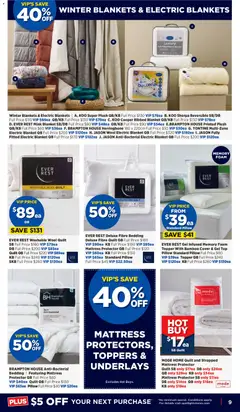 Preview of Spotlight catalogue  - valid from 18.03.2026 | Page: 9 | Products: Mattress, Pillow, Blanket