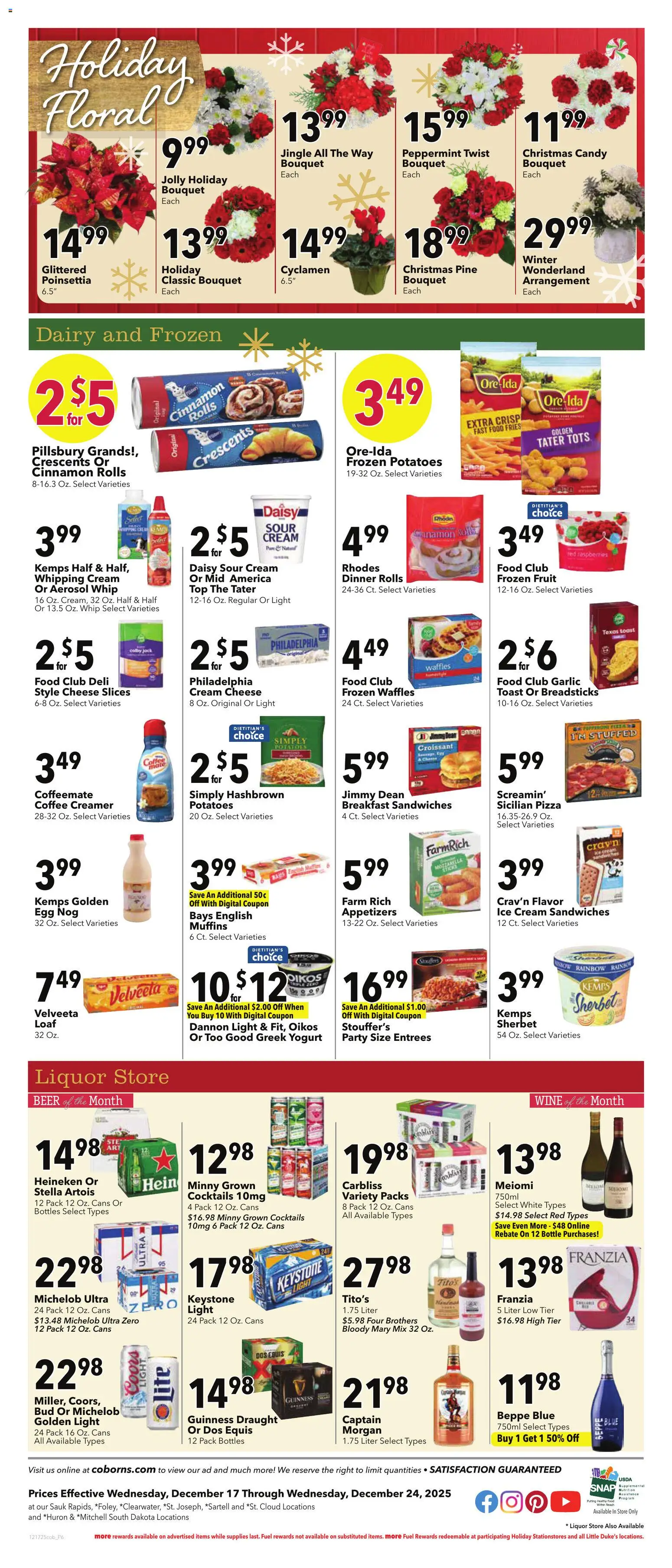 Coborn's Weekly Ad - valid from 17.12.2025 | Page: 8 | Products: Peppermint, Yogurt, Pizza, Cream