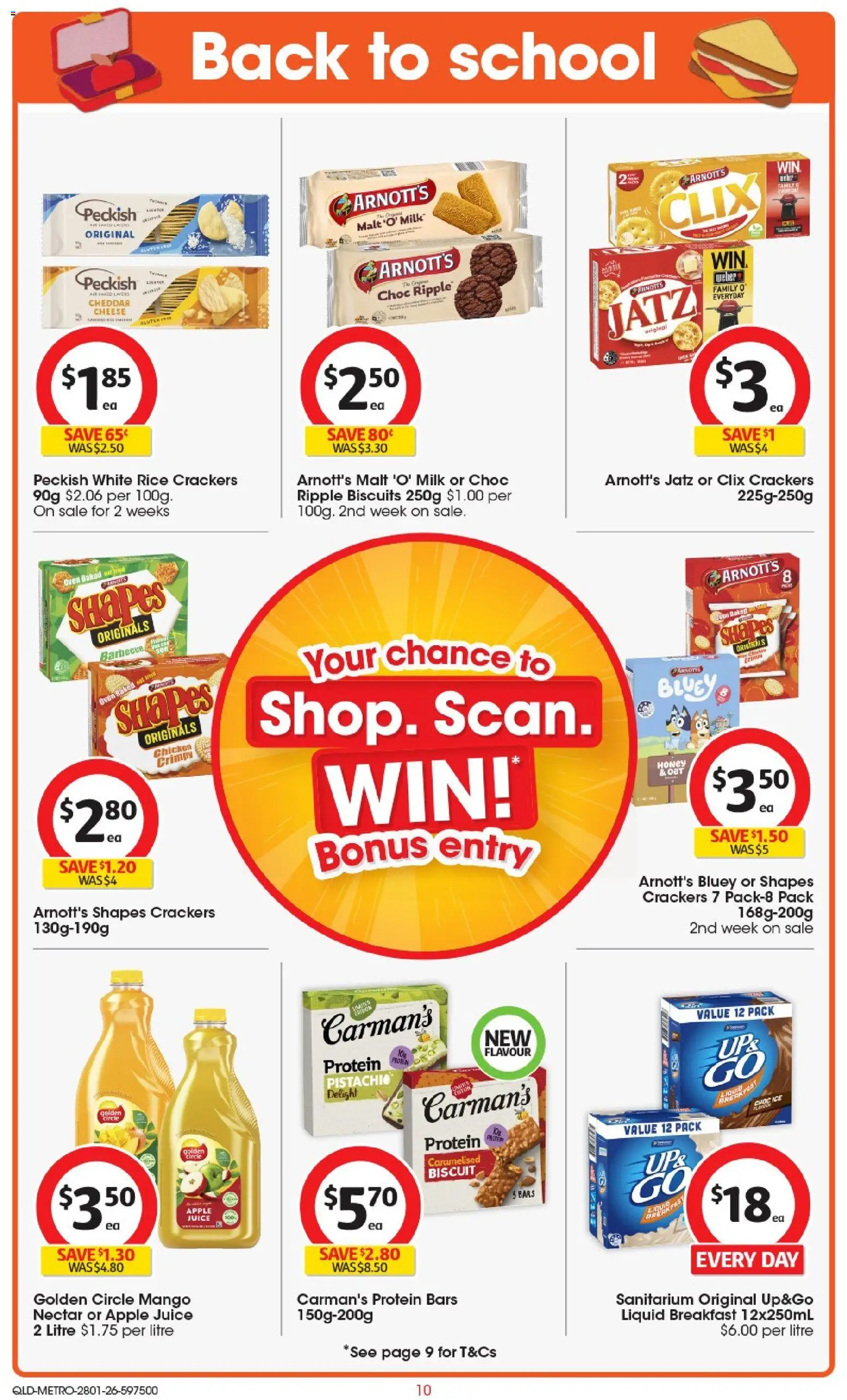 Coles catalogue - valid from 28.01.2026 | Page: 11 | Products: Crackers, Milk, Chicken, Biscuits