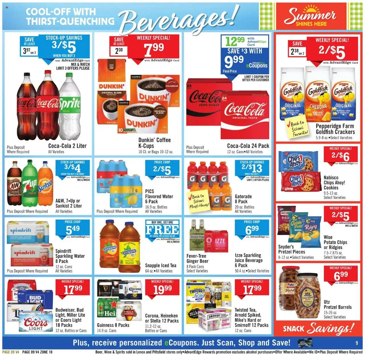 Price Chopper Weekly Ad - valid from 10.08.2025 | Page: 9 | Products: Ginger, Chips, Water, Lemon
