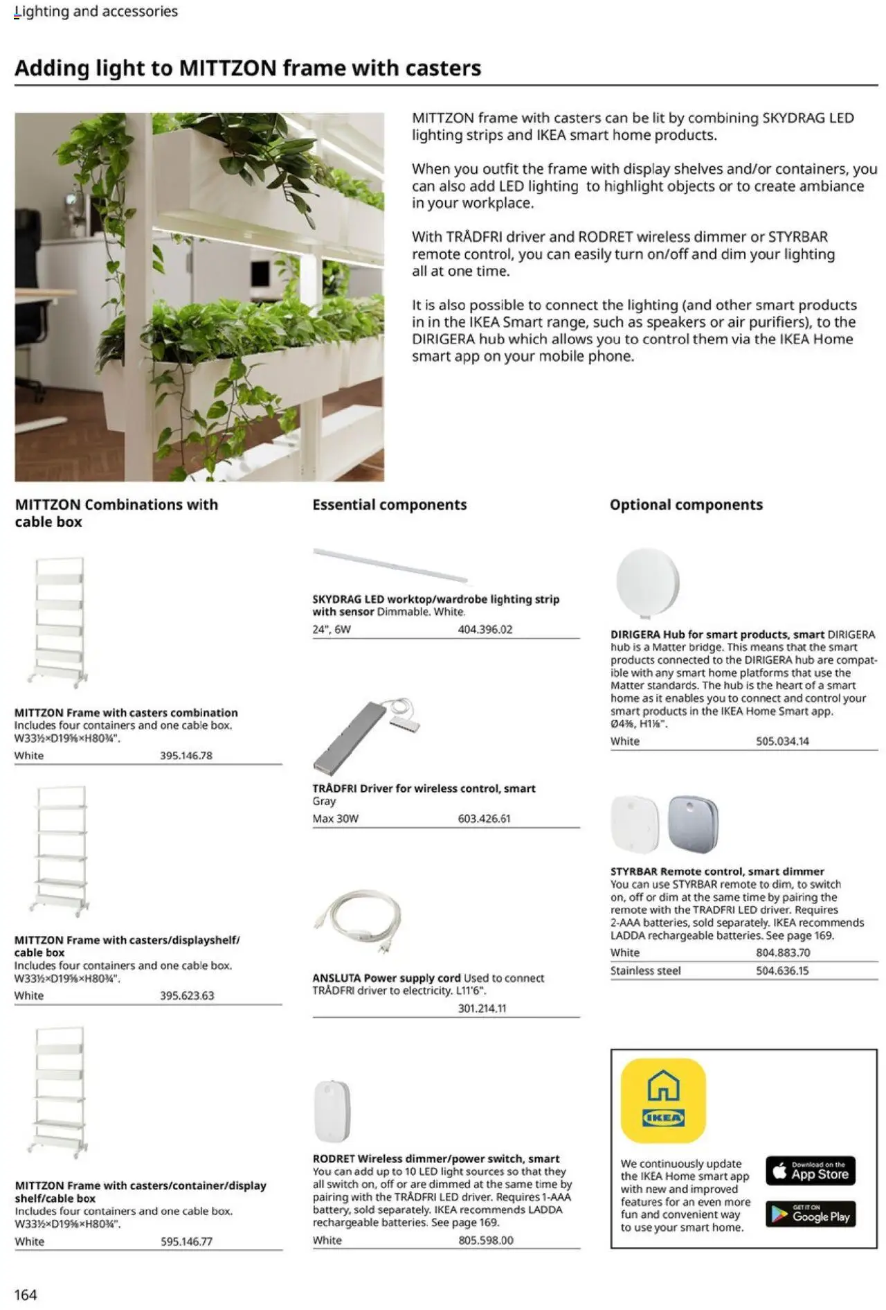 IKEA Office Brochure 2025 - valid from 01.03.2025 | Page: 164 | Products: Box, Sensor, Switch, Cable