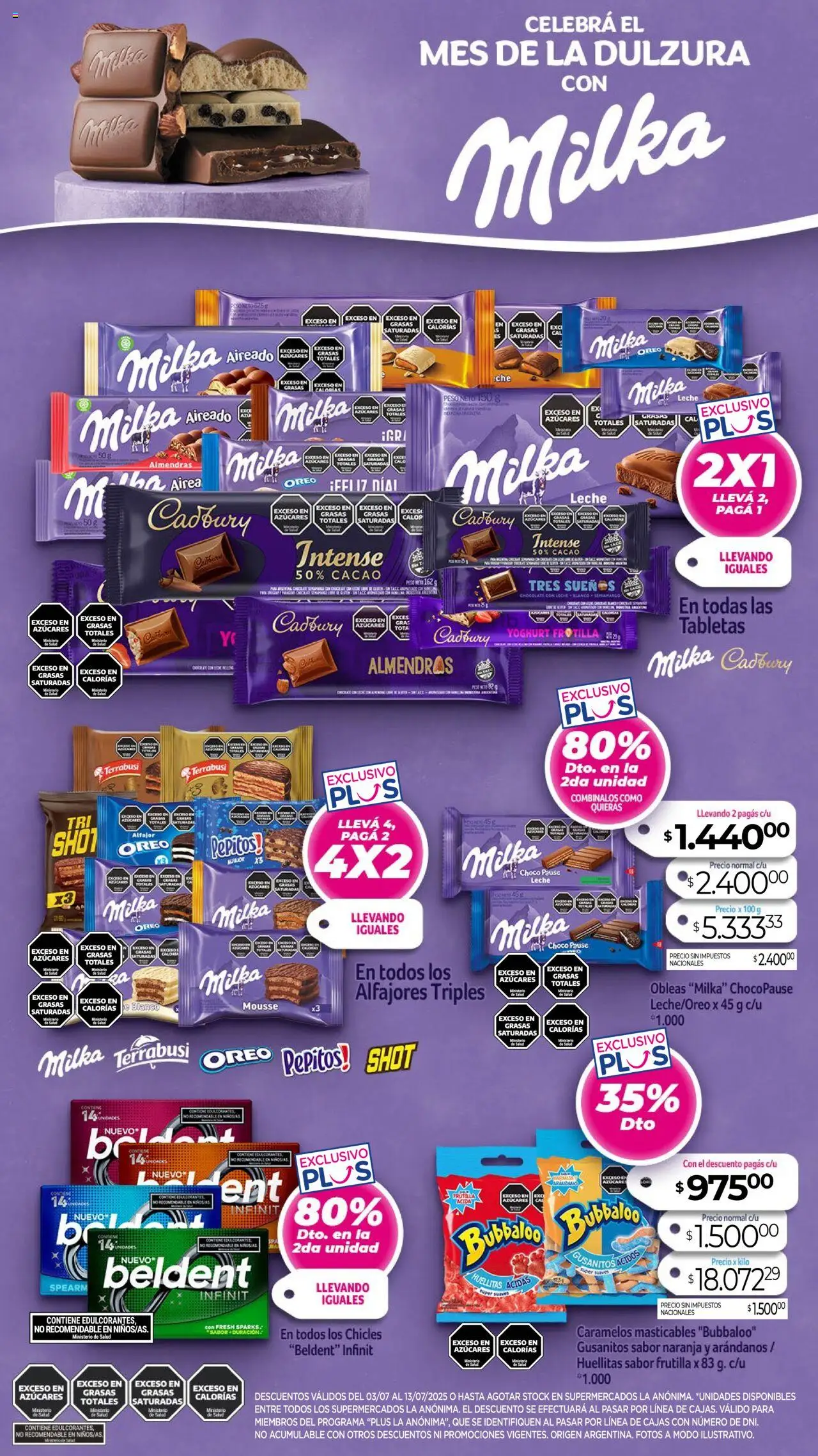 La Anonima - Insuperables - z5 │ válido desde el 03.07.2025 | Página: 5 | Productos: Peso, Sal, Mousse, Chocolate
