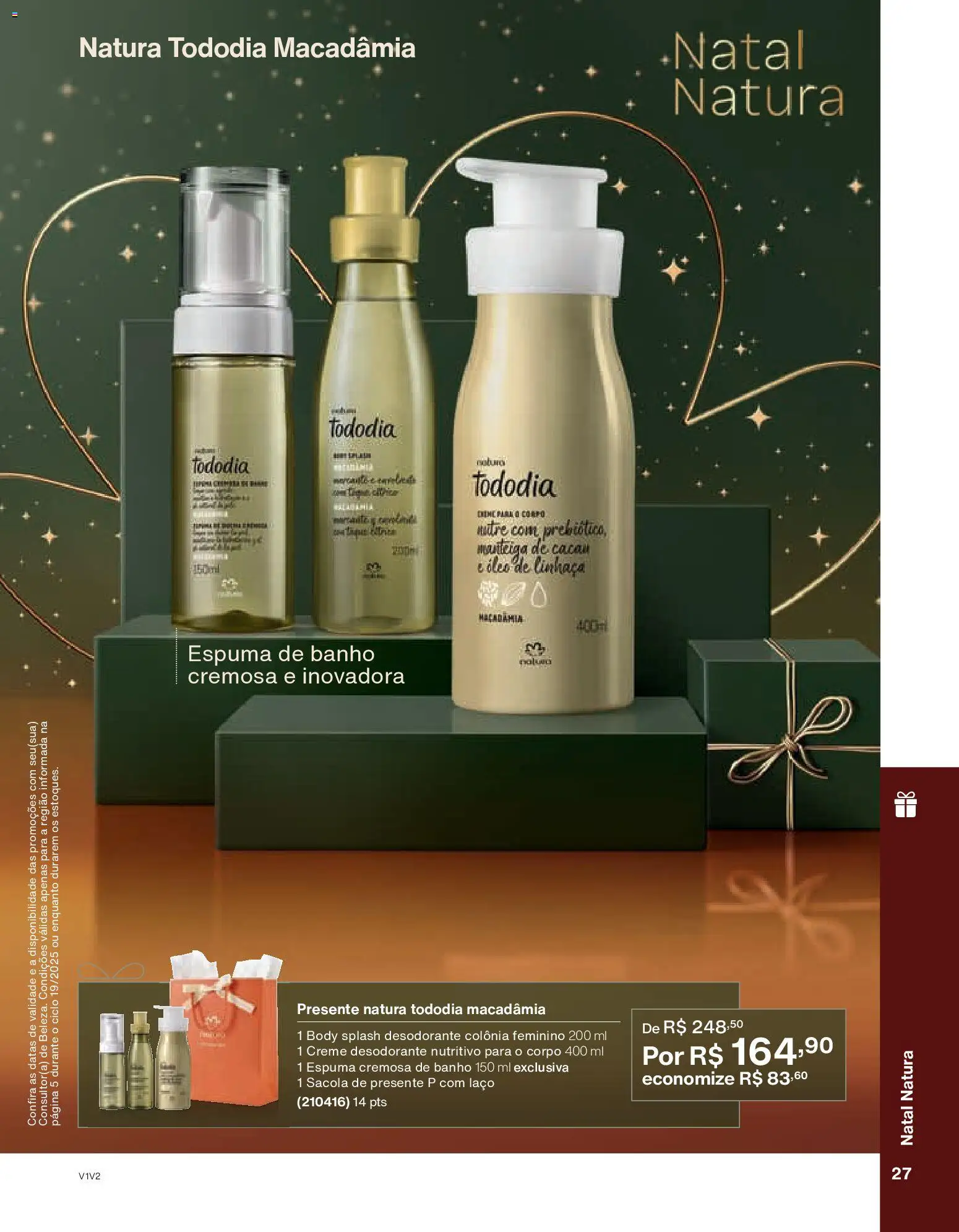 Natura Folheto - válido de 26.11.2025 | Página: 27 | Produtos: Macadâmia, Espuma de banho, Creme, Body