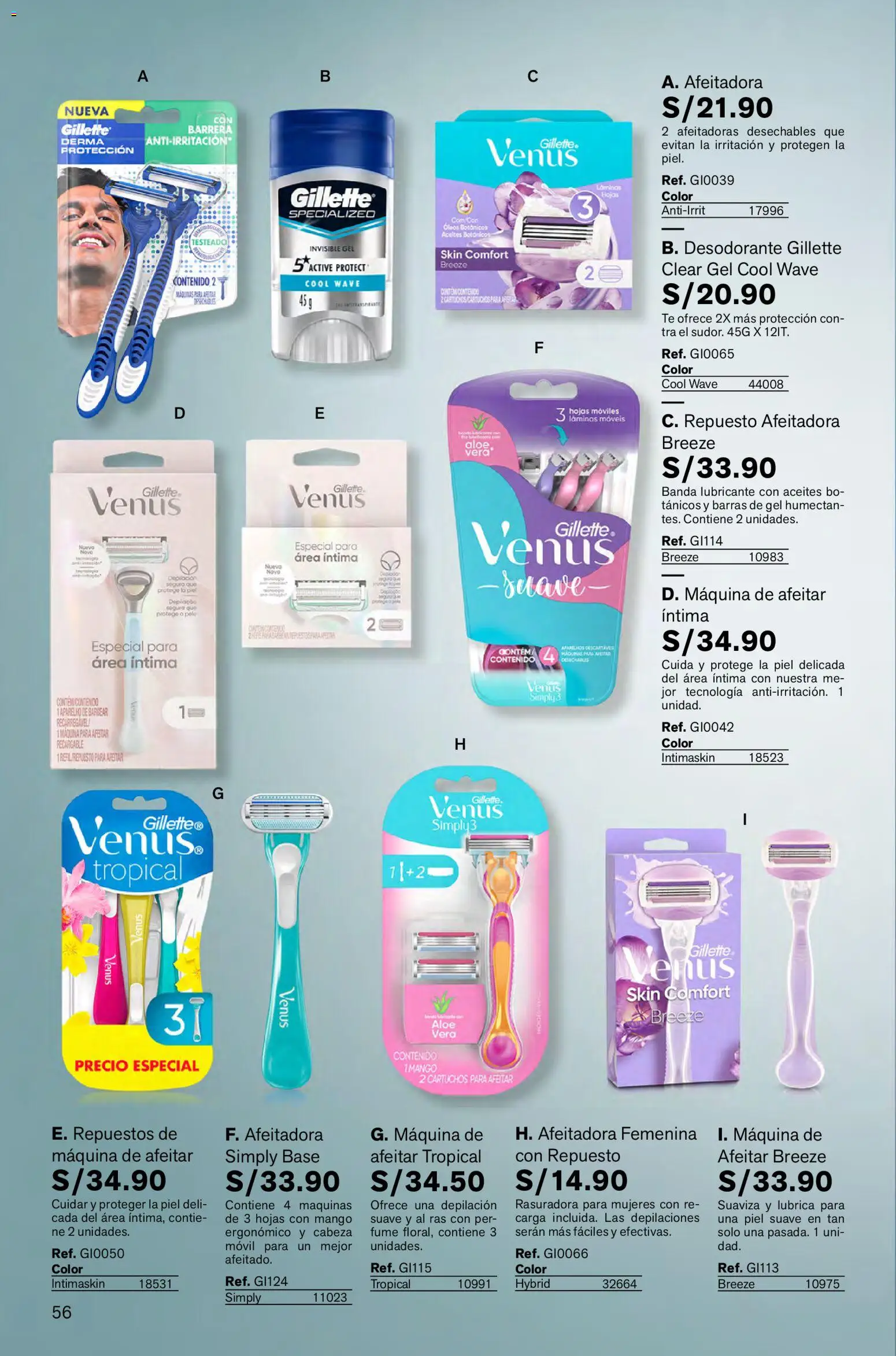 Catálogo Leonisa válido desde 23.10.2025 | Página: 56 | Productos: Desodorante, Té, Maquina de afeitar