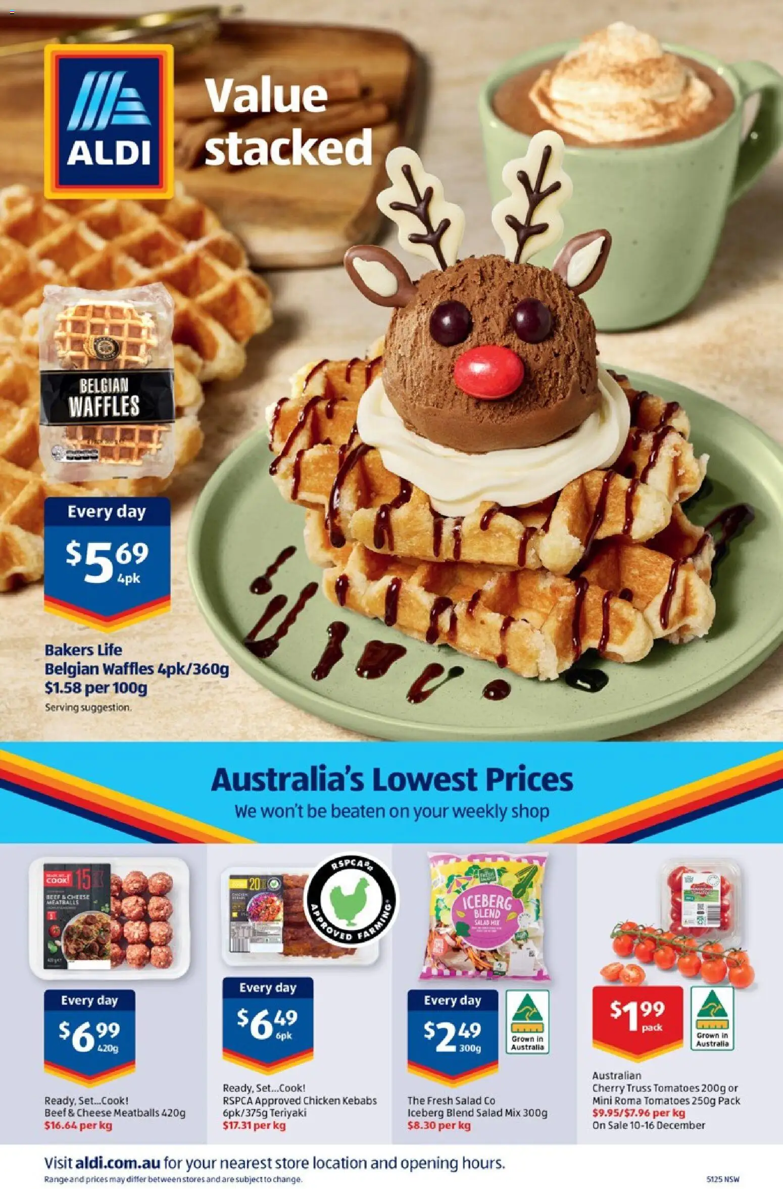 Aldi catalogue - valid from 17.12.2025 | Page: 28 | Products: Cheese, Chicken, Tomatoes, Waffles