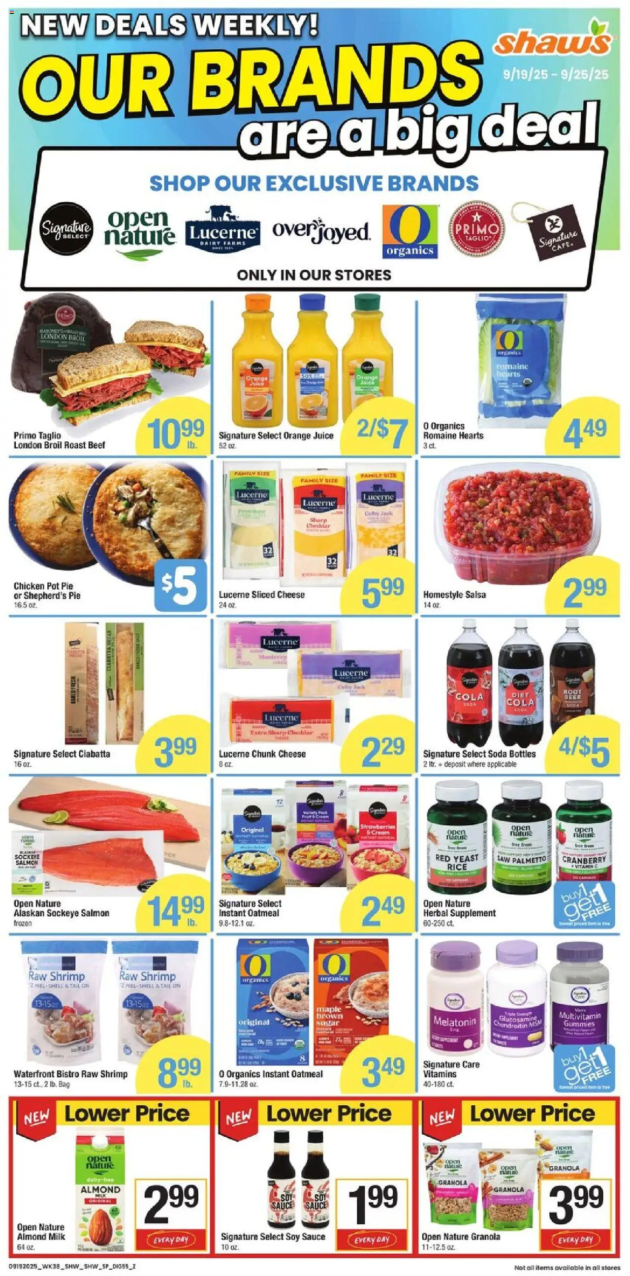 Shaw's Weekly Ad - NH - valid from 19.09.2025 | Page: 5 | Products: Milk, Cheese, Rice, Strawberries