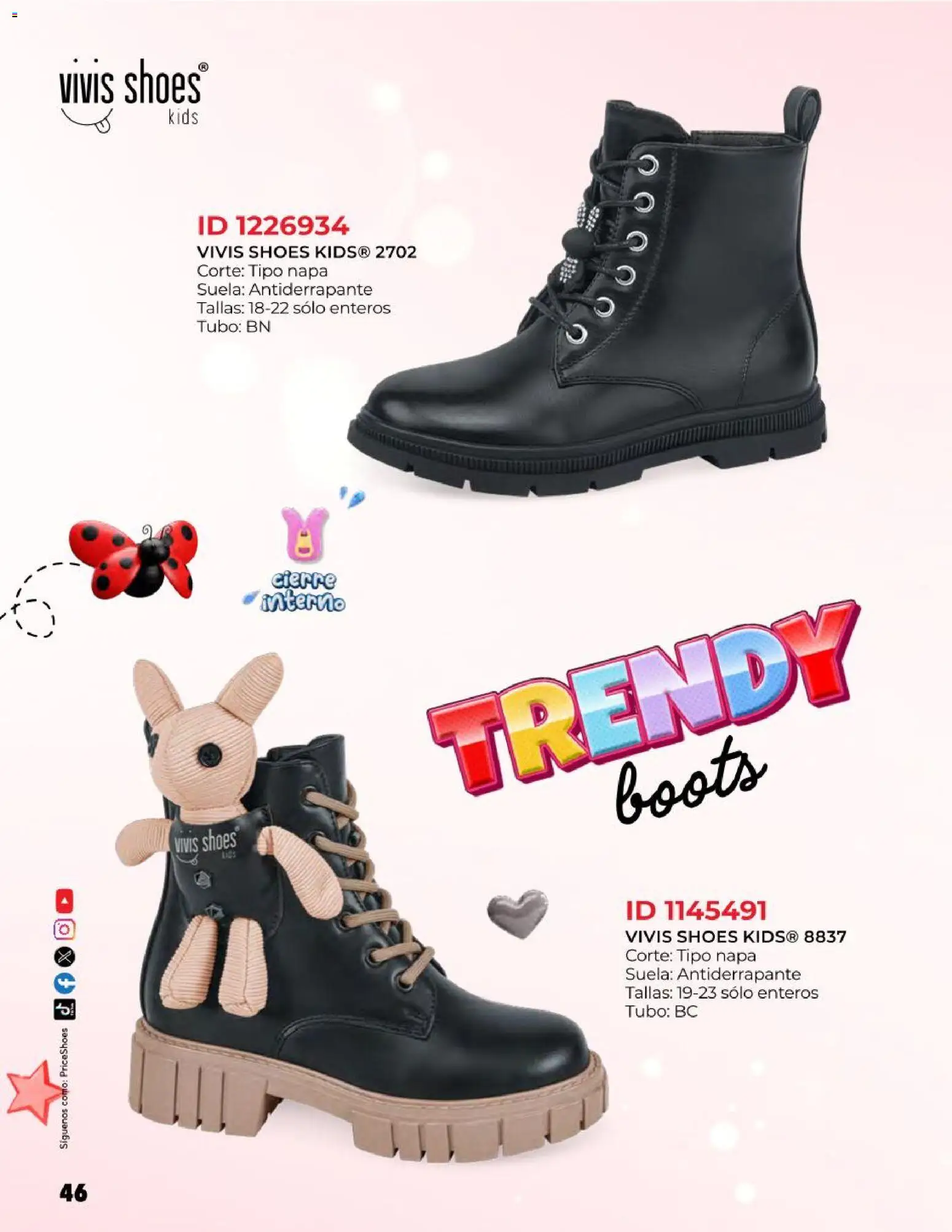 Nuevas ofertas de Price Shoes válidas en toda la República Mexicana desde el 27.10.2025. ¡Encuentra las mejores ofertas en Price Shoes catálogo Kids todo en uno! | Página: 46