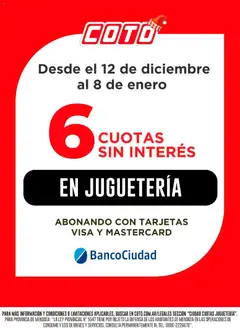 Vista previa Coto - Ciudad Cuotas Jugueteria válido desde el 12.12.2025