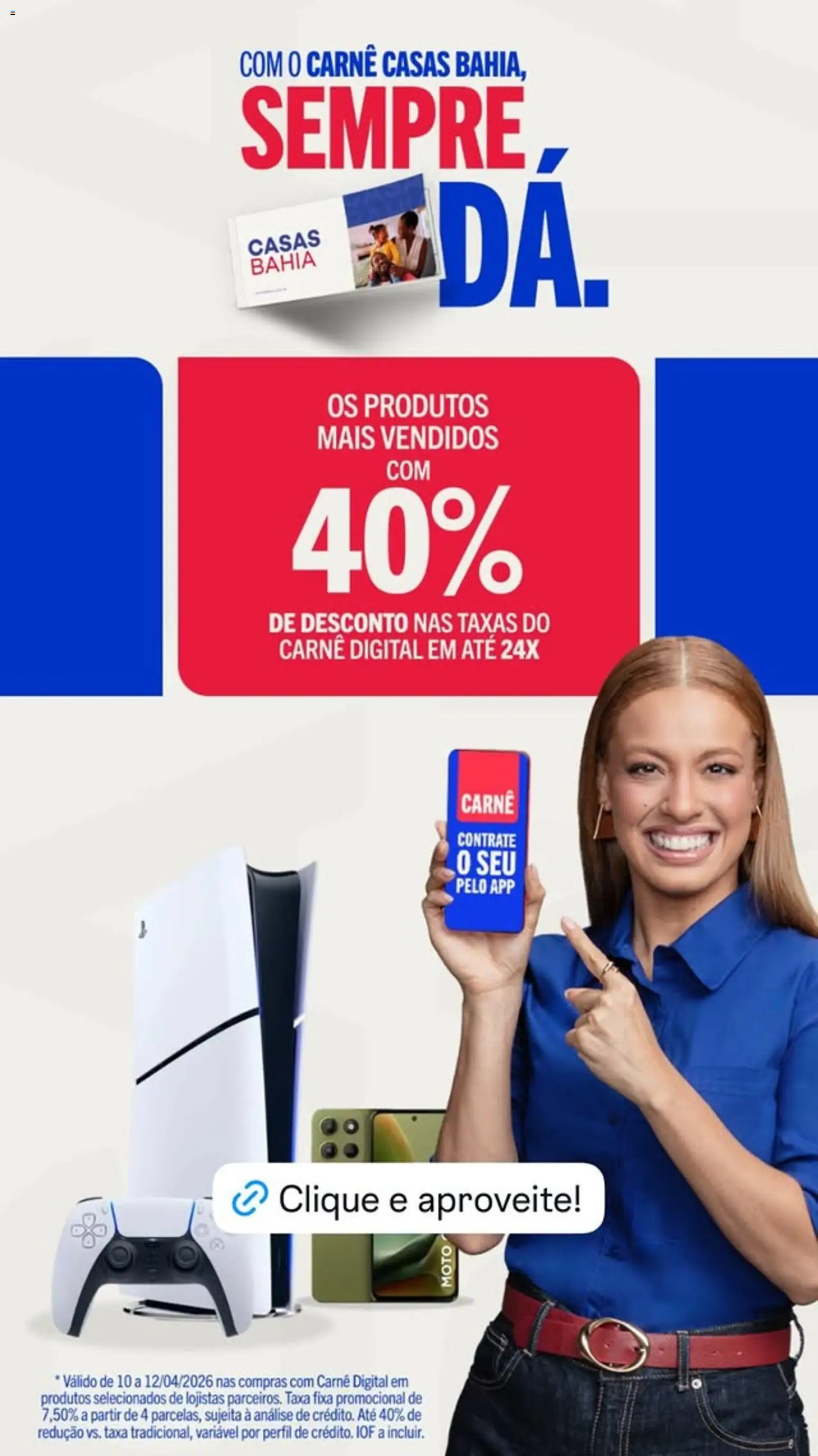 Casas Bahia Folheto - válido de 17.04.2026 | Página: 3 | Produtos: Carne