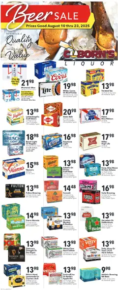 Coborn's Weekly Ad - valid from 17.08.2025 | Page: 3 | Products: Beer, Tea, Belt, Case
