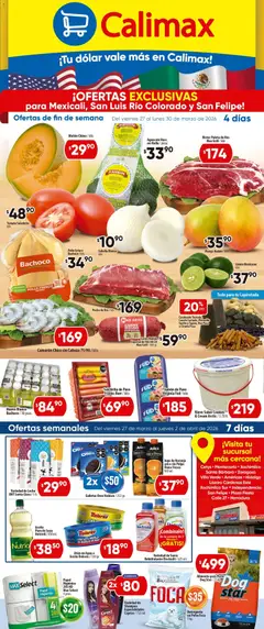 Vista previa de Calimax folleto Mexicali y SLRC, nuevo folleto de la tienda, válido en México a partir del 27.03.2026