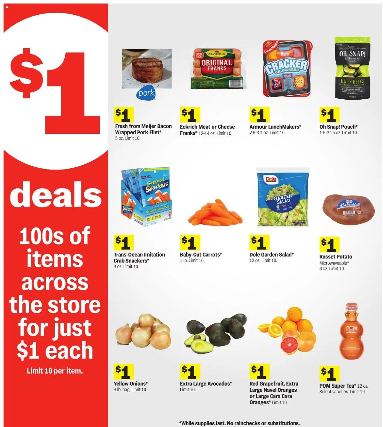 Meijer Weekly Ad - valid from 24.09.2025 | Page: 5 | Products: Pork, Oranges, Tea, Seafood