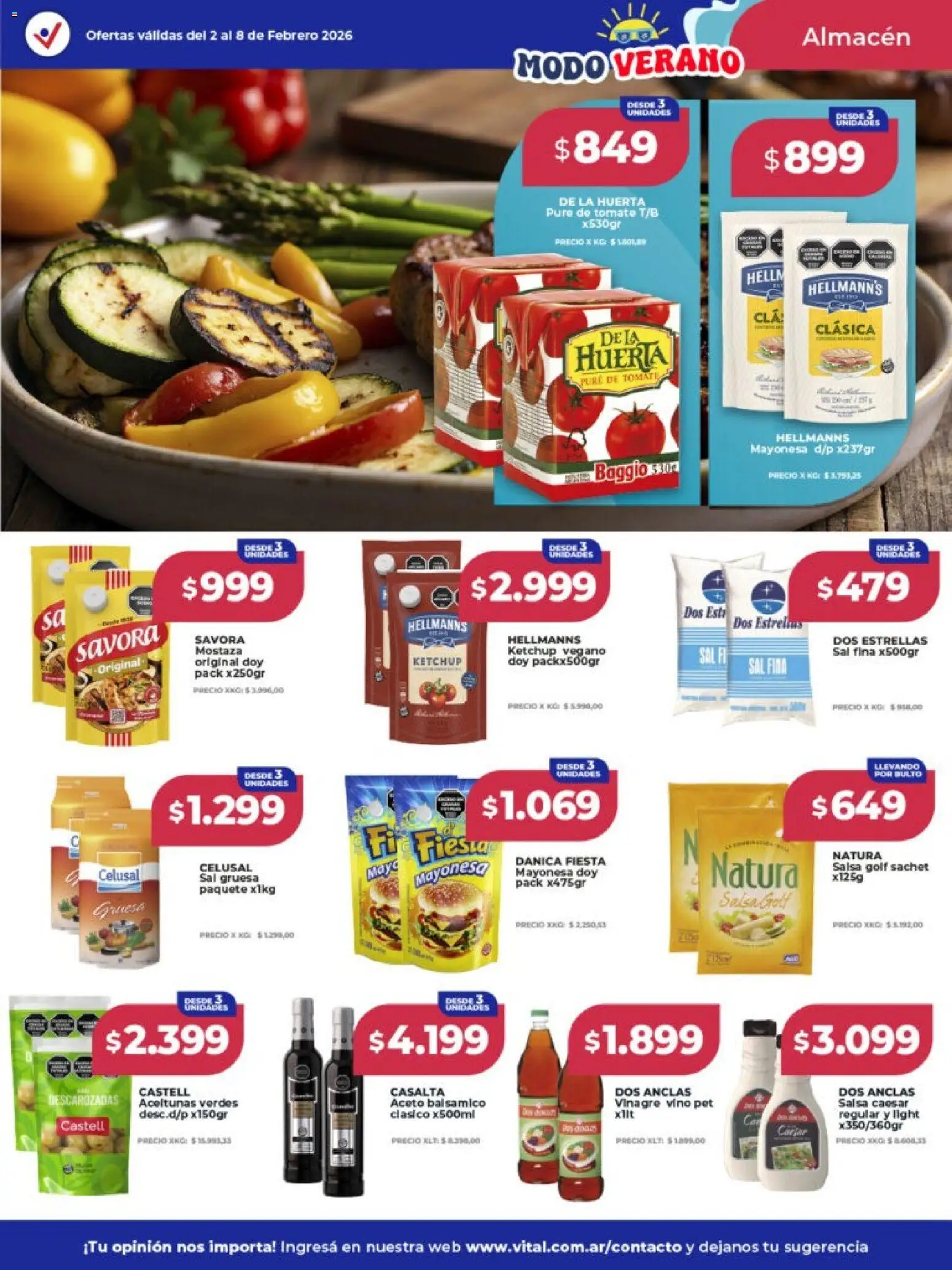 Vital - Ofertas - Santa Fe  │ válido desde el 02.02.2026 | Página: 7 | Productos: Mayonesa, Aceto, Aceitunas, Vino
