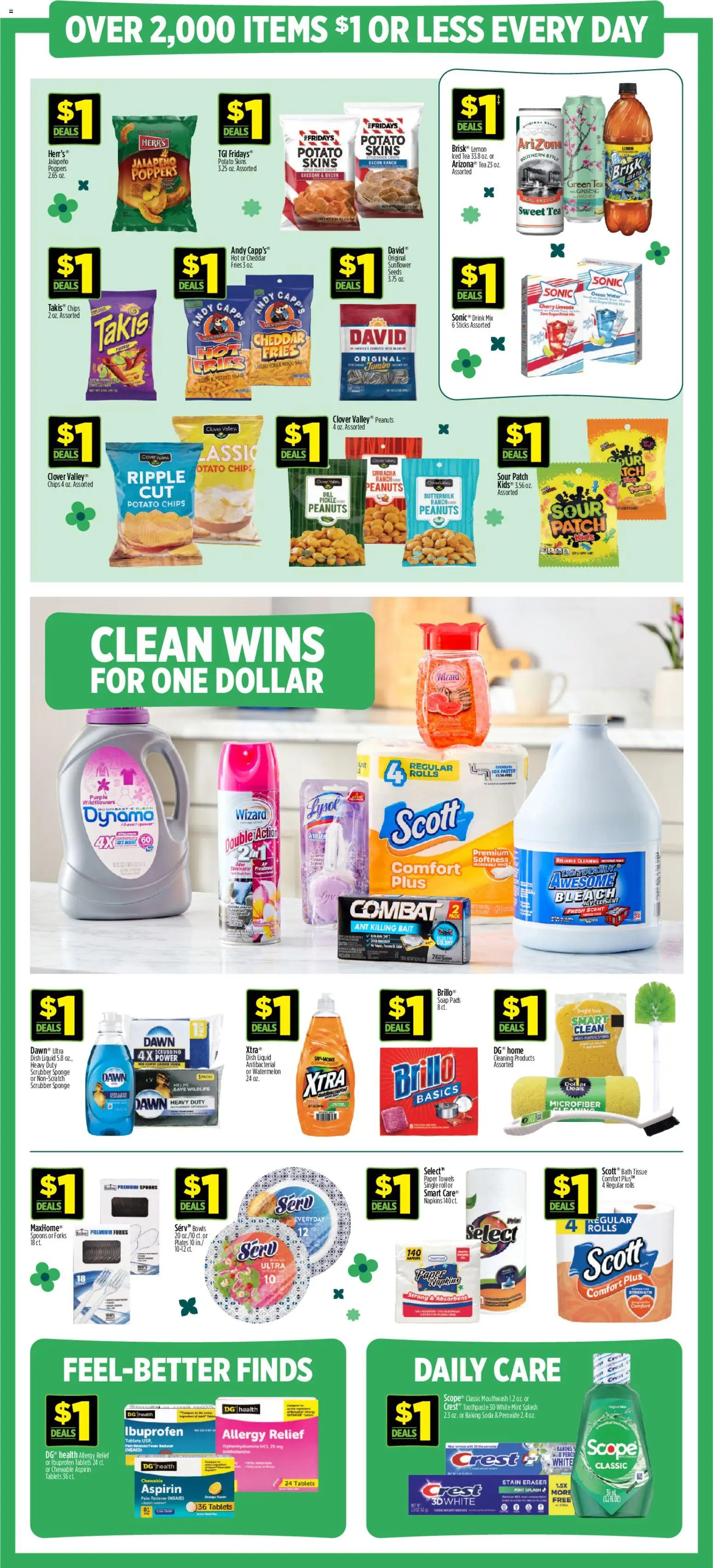 Dollar General Weekly Ad - valid from 05.04.2026 | Page: 9 | Products: Chips, Pads, Sponge, Watermelon