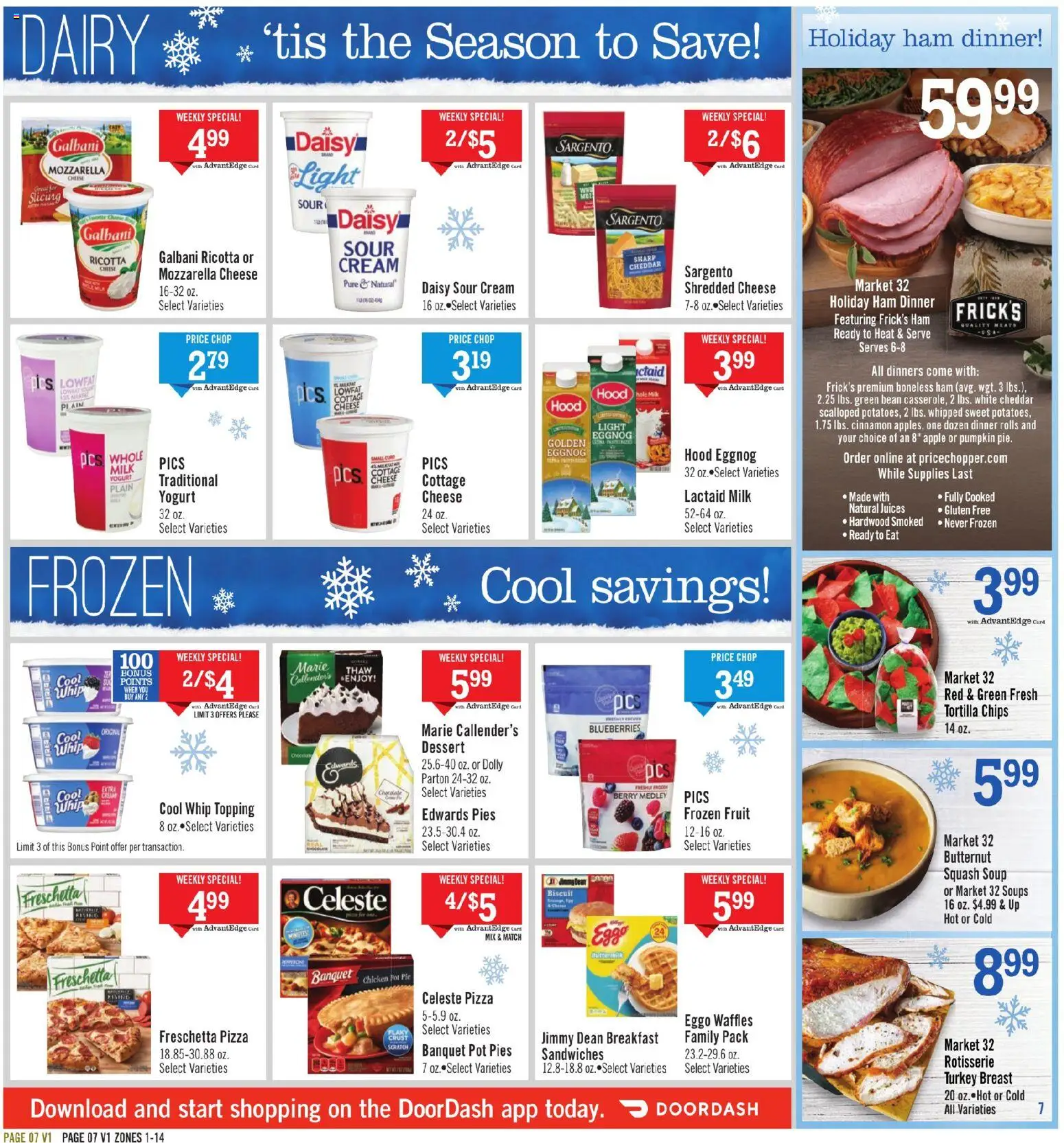 Price Chopper Weekly Ad - valid from 13.12.2025 | Page: 7 | Products: Squash, Chocolate, Pizza, Sour cream