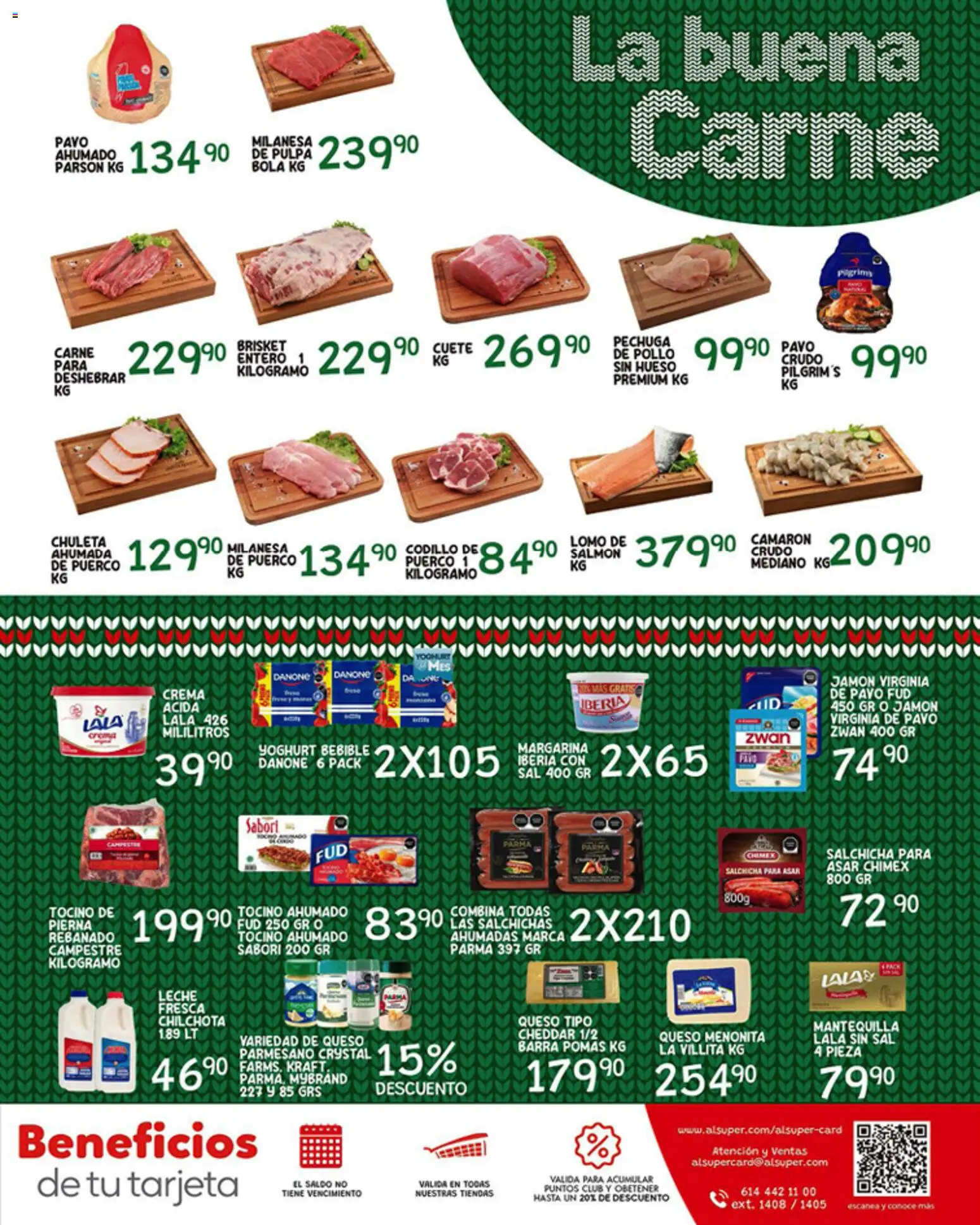 Nuevas ofertas de Alsuper válidas en toda la República Mexicana desde el 23.12.2025. ¡Encuentra las mejores ofertas en Alsuper folleto Laguna! | Página: 7 | Productos: Pollo, Tocino, Salchicha, Crema