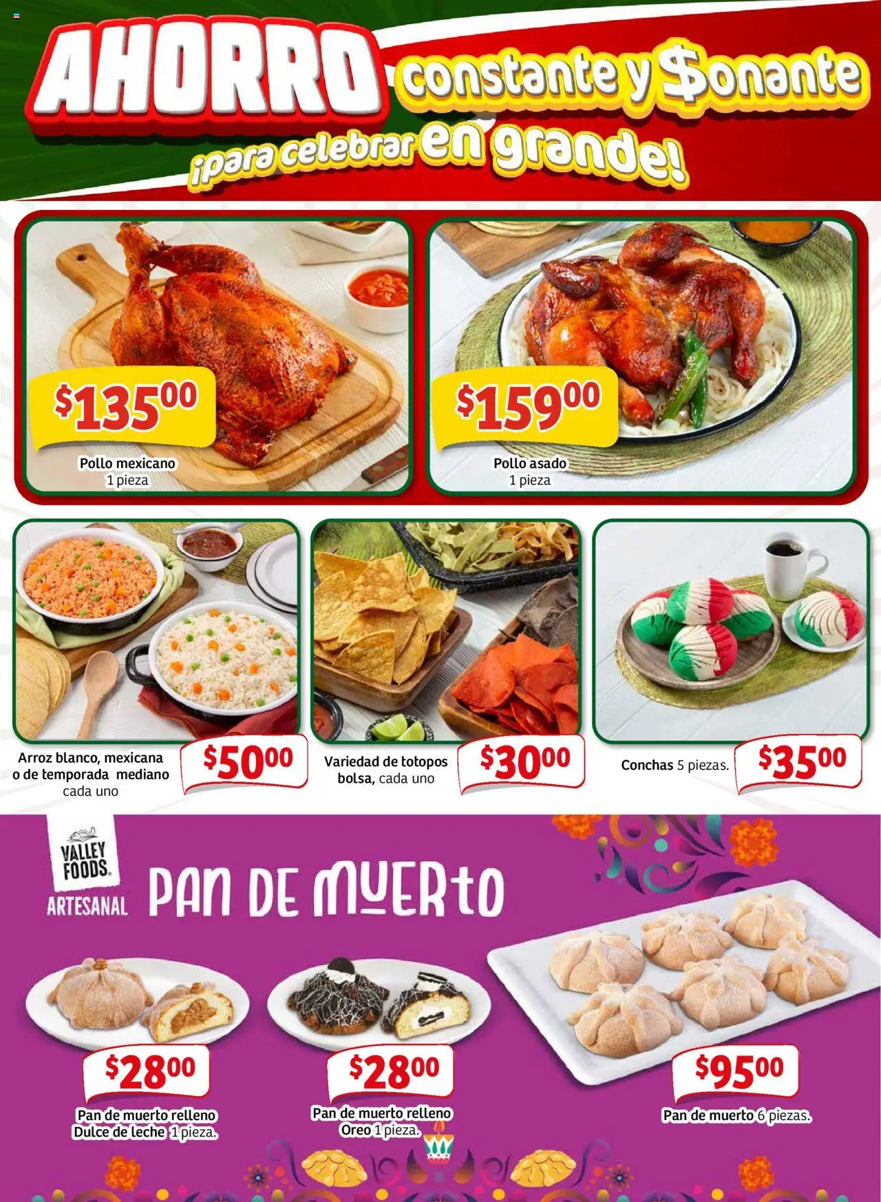 Nuevas ofertas de Soriana válidas en toda la República Mexicana desde el 28.08.2025. ¡Encuentra las mejores ofertas en Soriana - Pesito Valedor Mercado: Ags, Col, Gto, Jal, Mich! | Página: 10 | Productos: Pollo, Leche, Pan, Arroz