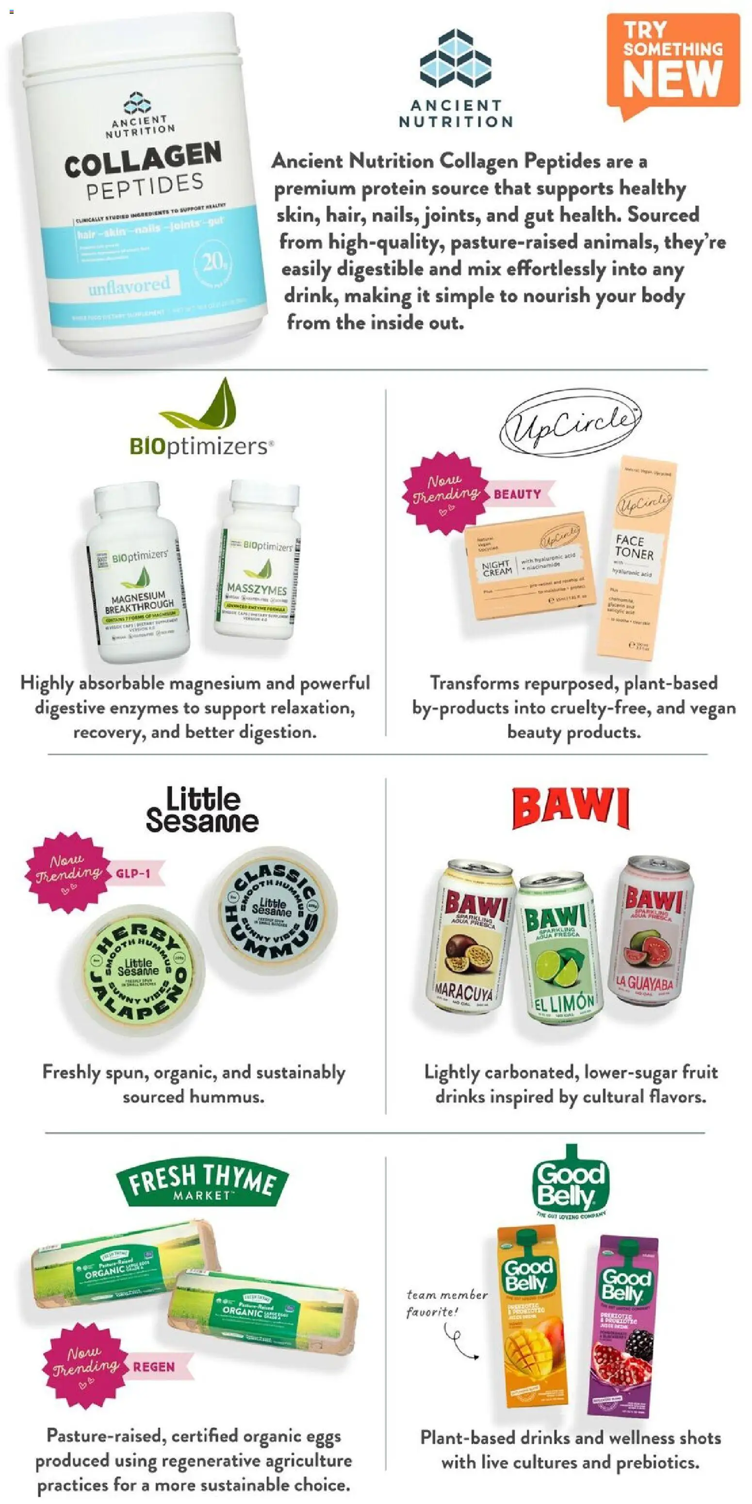 Fresh Thyme Monthly Ad - valid from 01.02.2026 | Page: 5 | Products: Magnesium, Eggs, Cream, Toner