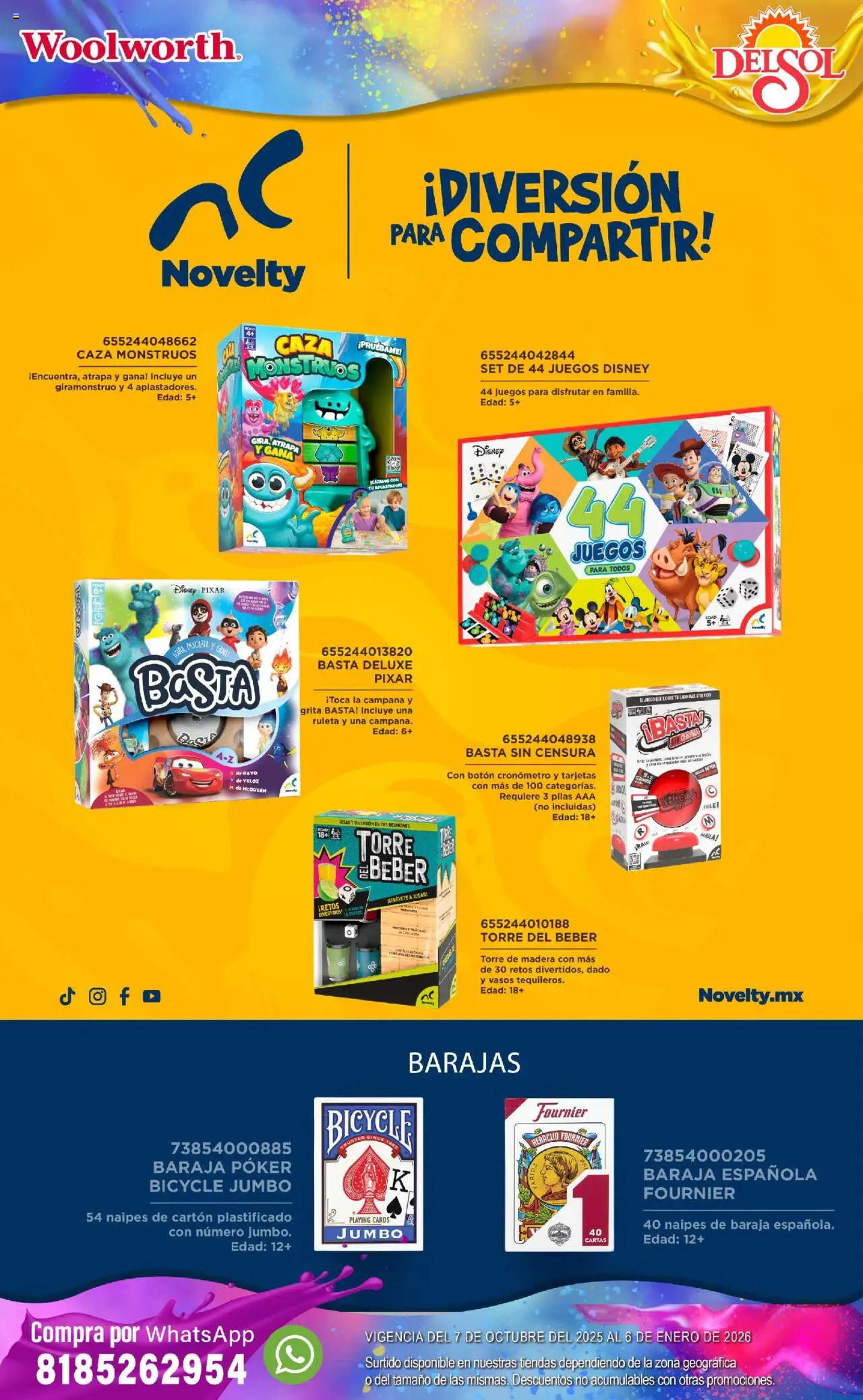 Nuevas ofertas de Del Sol y Woolworth válidas en toda la República Mexicana desde el 07.10.2025. ¡Encuentra las mejores ofertas en Del Sol y Woolworth - Catálogo Castillo Del Juguete! | Página: 114 | Productos: Juego, Vasos, Campana