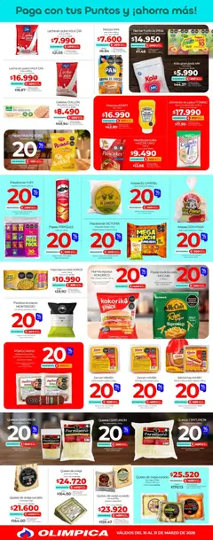 Olímpica - Más puntos, más ahorro -  Vista previa de la revista de la tienda Olímpica valido desde el 16.03.2026 | Página: 2 | Productos: Ajo, Lonchera, Plátano, Queso
