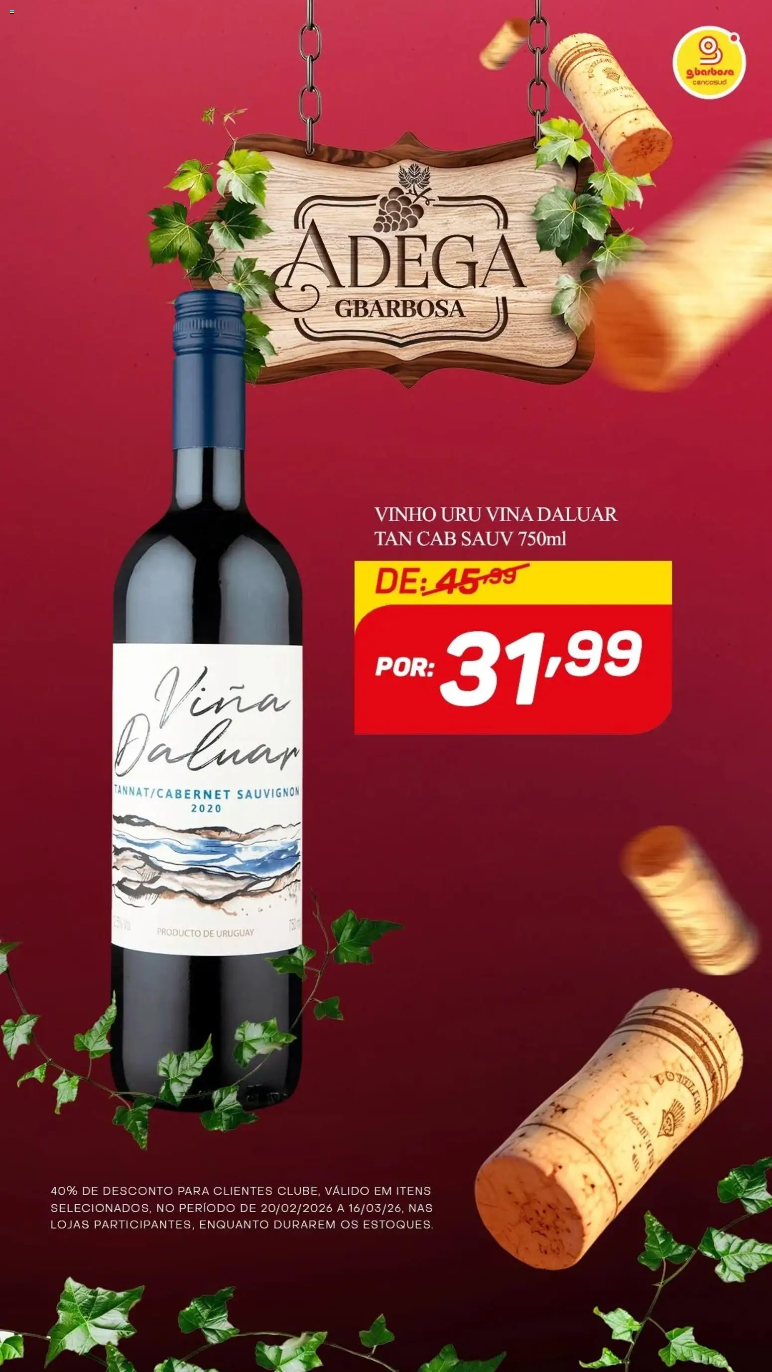 Gbarbosa Folheto - válido de 20.02.2026 | Página: 9 | Produtos: Vinho