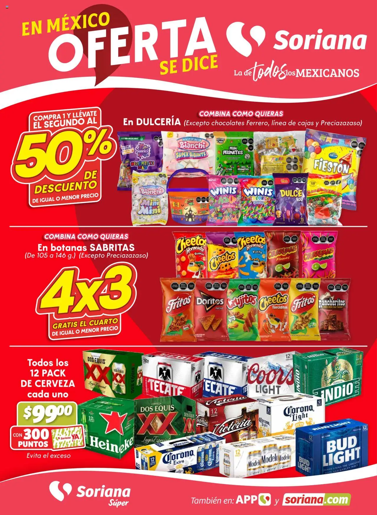 Nuevas ofertas de Soriana válidas en toda la República Mexicana desde el 16.10.2025. ¡Encuentra las mejores ofertas en Soriana - Fin de Semana Súper: BCS, Son y Sin! | Página: 1 | Productos: Cerveza, Té