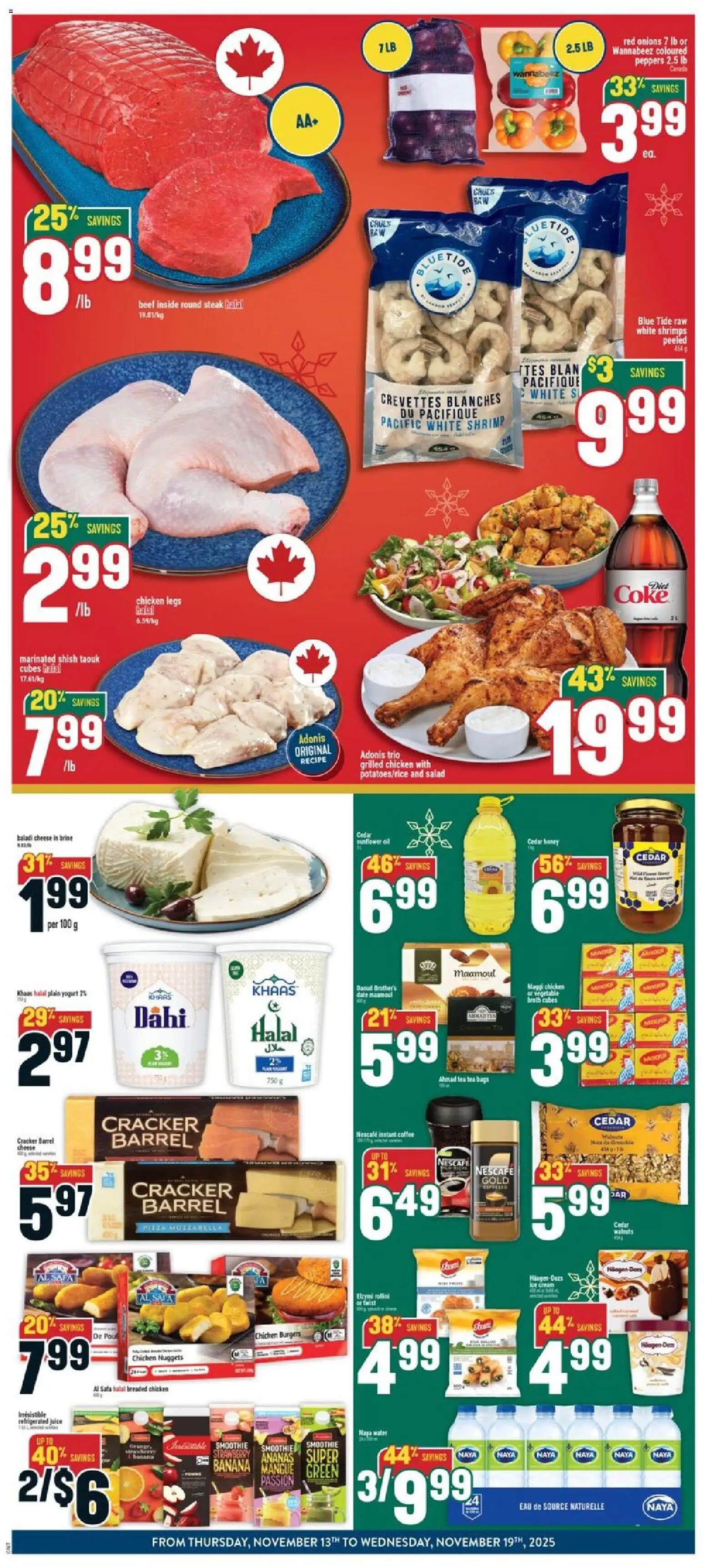 Adonis flyer valid from 13.11.2025 | Page: 2 | Products: Tea, Beef, Cheese, Yogurt