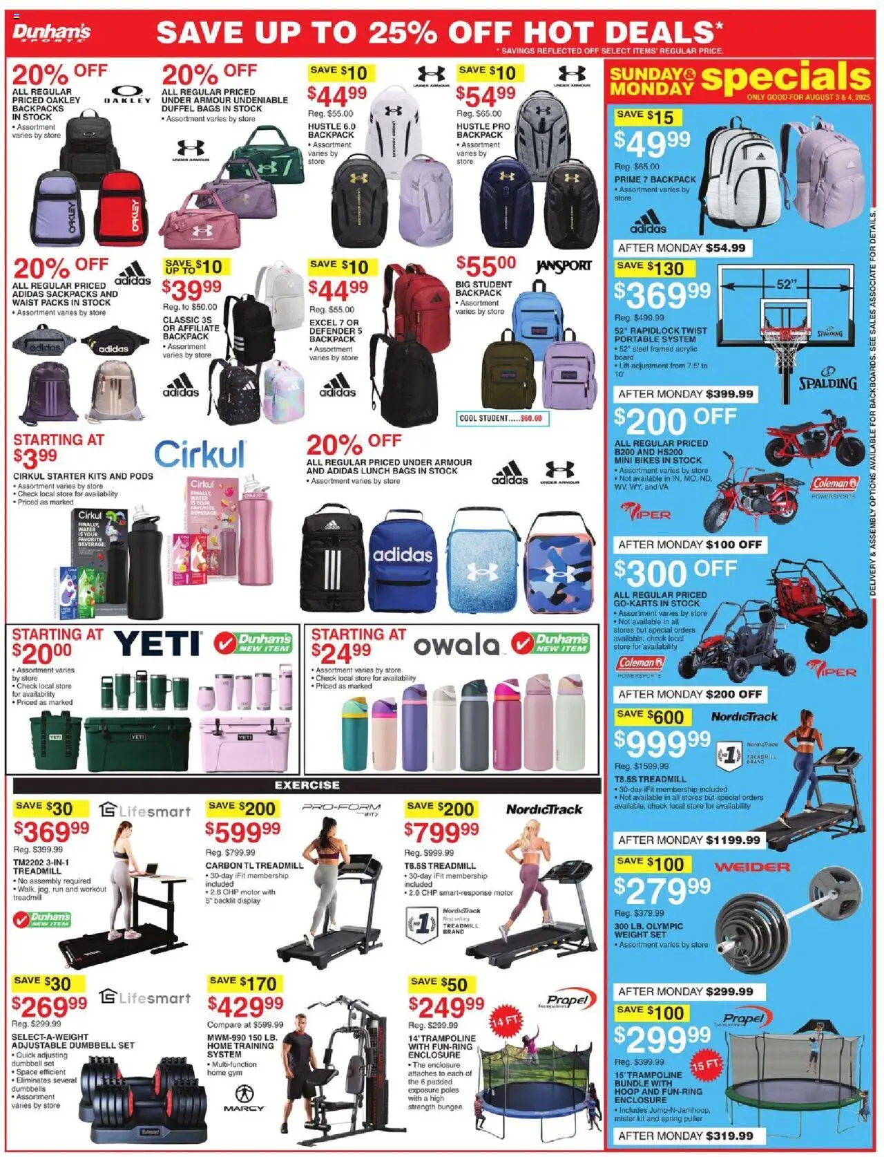 Dunham's Sports Weekly Ad - valid from 02.08.2025 | Page: 9 | Products: Acrylic, Water, Starter, Backpack