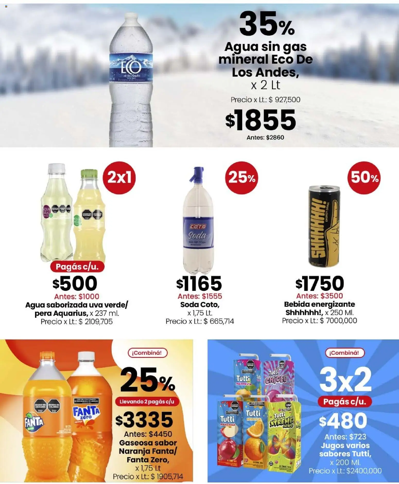 Coto - OfertasALMACÉN Y BEBIDAS │ válido desde el 16.03.2026 | Página: 8 | Productos: Pera, Gaseosa, Soda, Agua saborizada