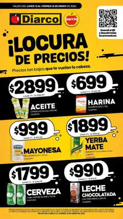 Vista previa Diarco ofertas Locura válido desde el 12.01.2026