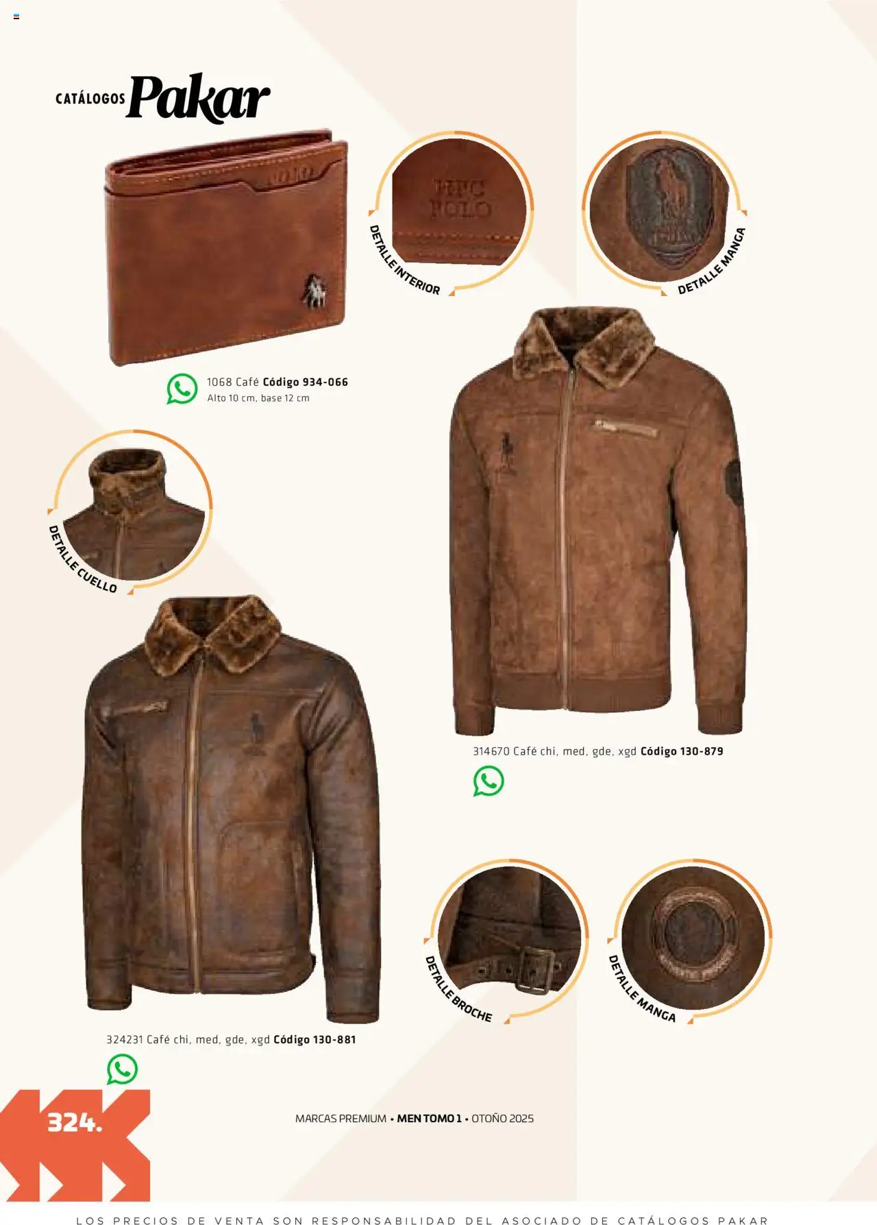 Nuevas ofertas de SC Pakar válidas en toda la República Mexicana desde el 29.08.2025. ¡Encuentra las mejores ofertas en SC Pakar - Catálogo Otoño Men Tomo 1! | Página: 324 | Productos: Café, Manga