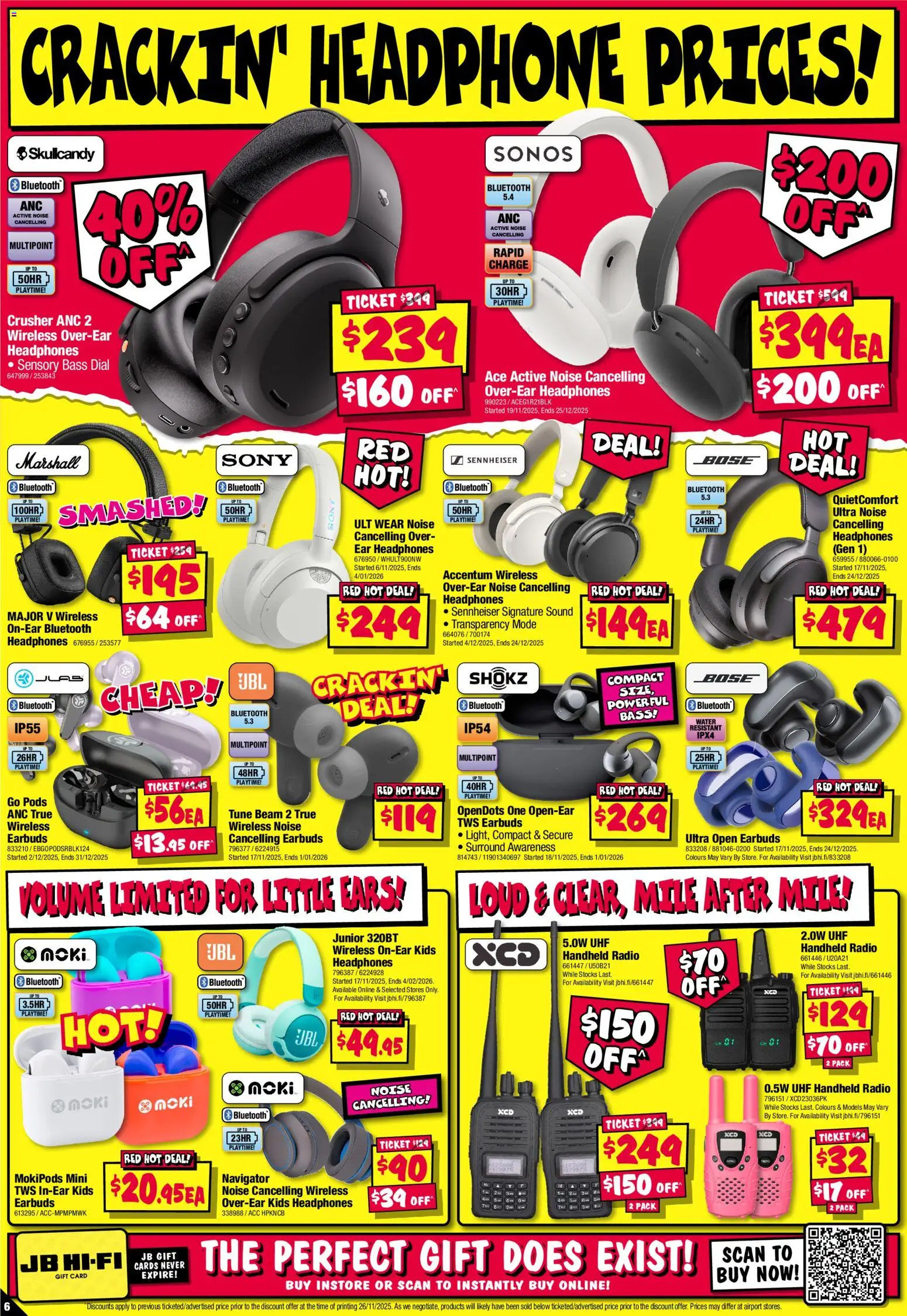 JB Hi-Fi catalogue - valid from 10.12.2025 | Page: 6 | Products: Water, Radio, Headphones