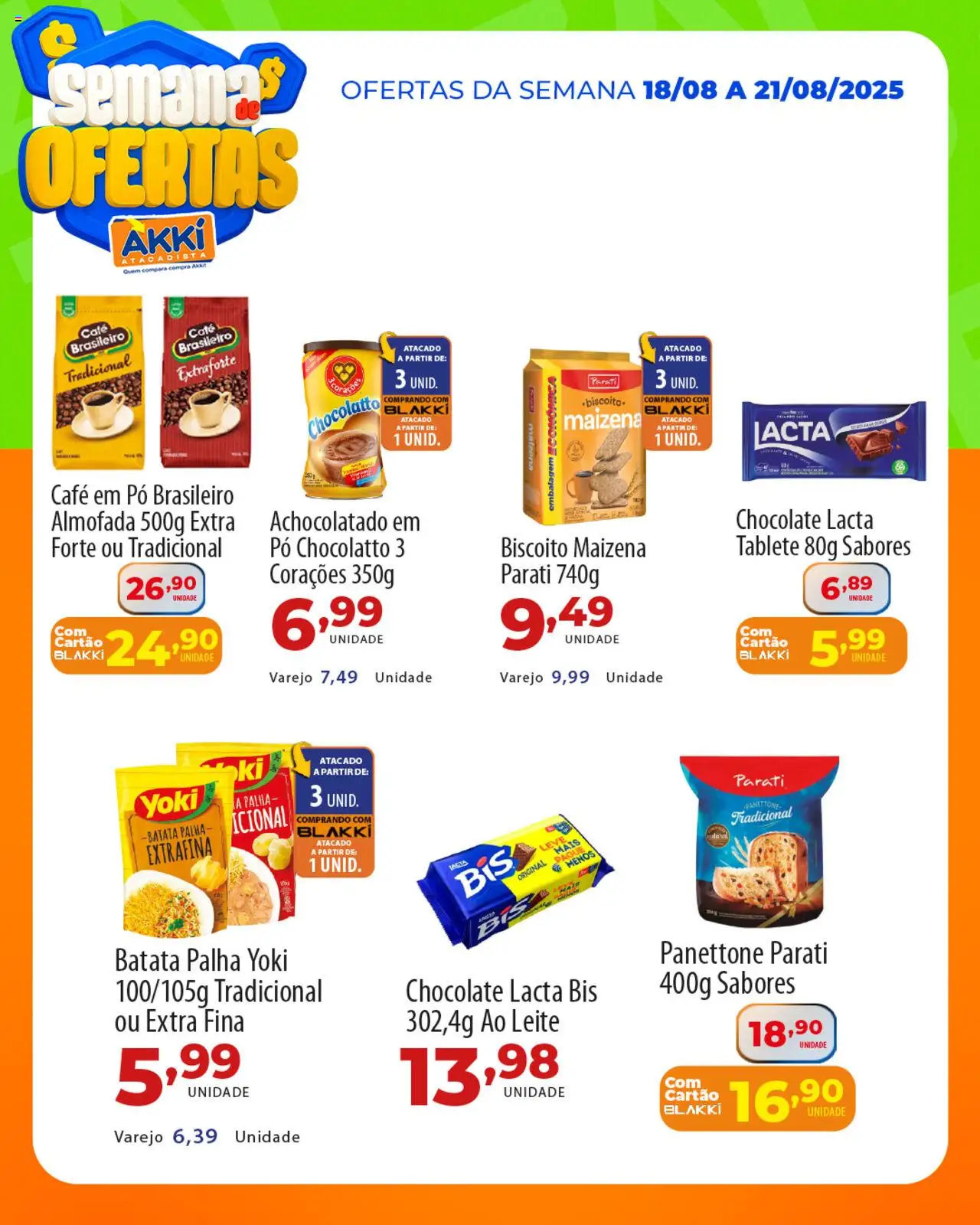 Akki Atacadista Folheto - válido de 18.08.2025 | Página: 4 | Produtos: Pó, Almofada, Leite, Batata