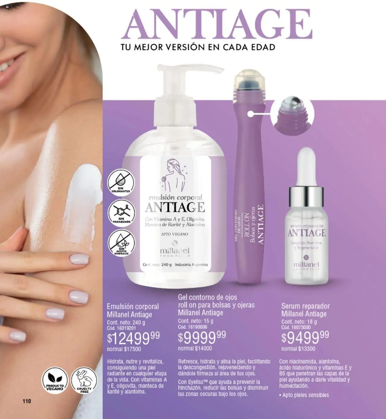 Millanel catálogo │ válido desde el 18.08.2025 | Página: 110 | Productos: Vitaminas, Emulsión, Manteca, Radiante