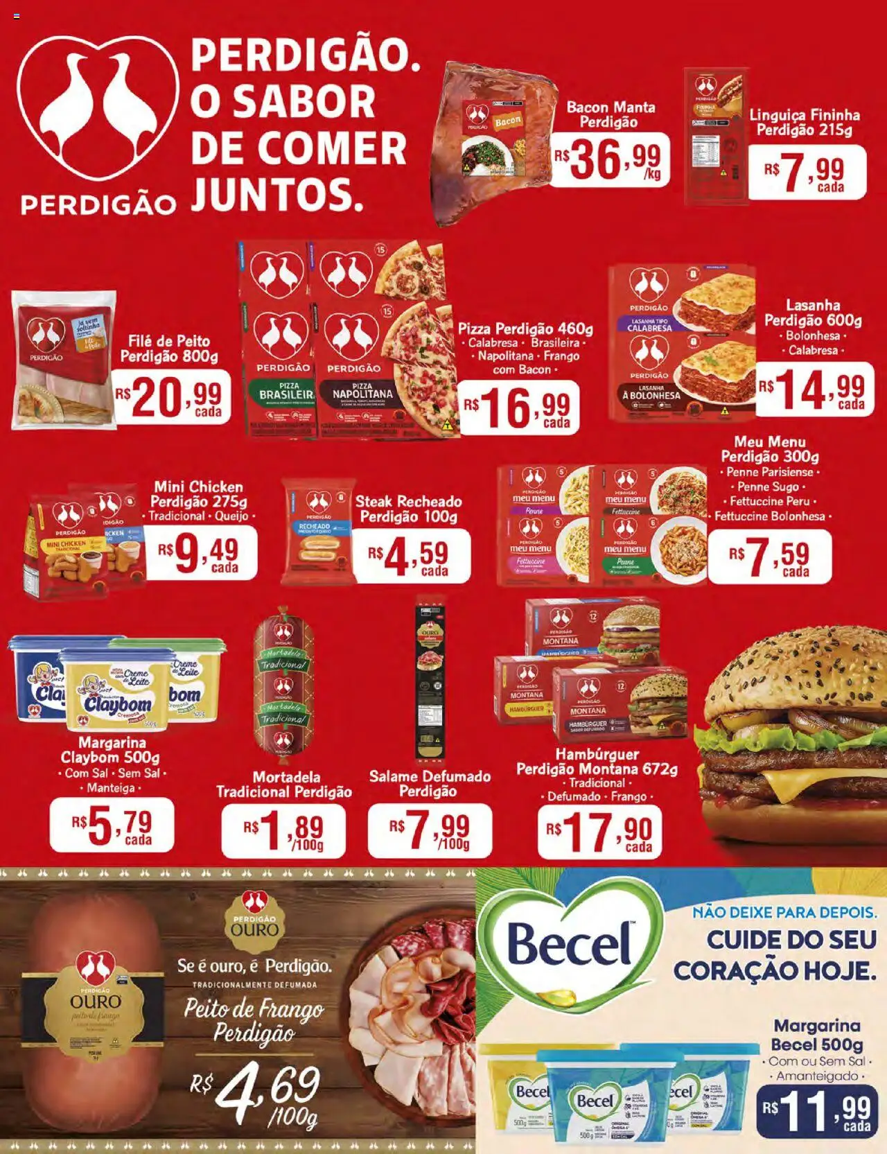 Supermercado Dalben Folheto - válido de 23.07.2025 | Página: 25 | Produtos: Linguiça, Hambúrguer, Frango, Margarina