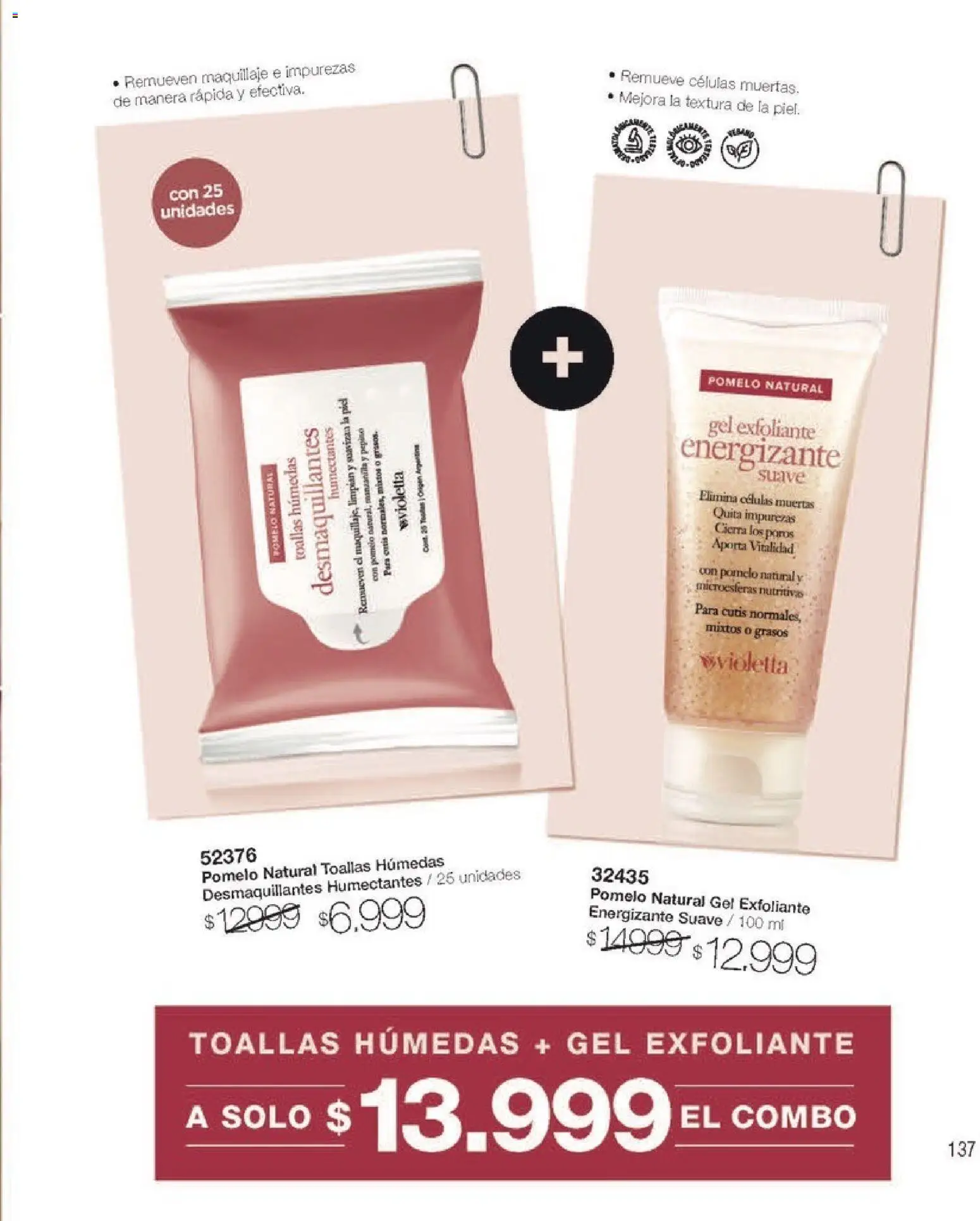 Violetta catálogo │ válido desde el 01.05.2026 | Página: 137 | Productos: Toallas, Maquillaje, Pomelo