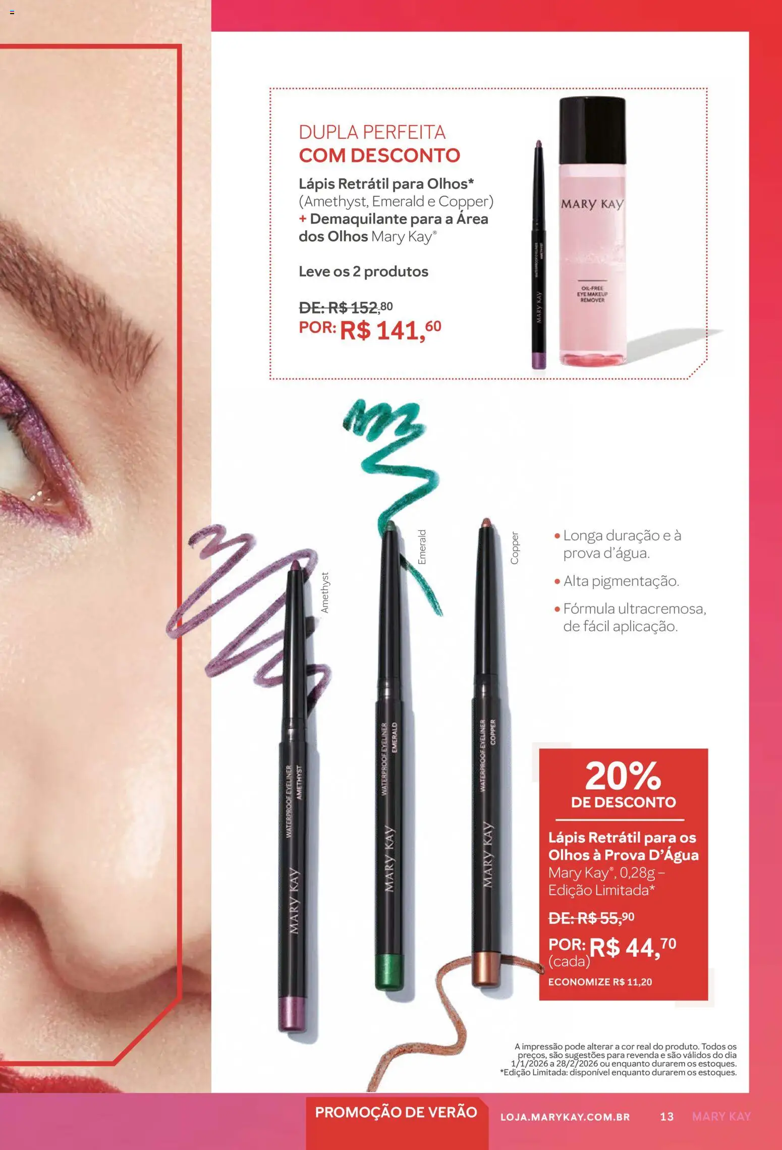 Mary Kay Folheto - válido de 01.01.2026 | Página: 13 | Produtos: Lápis, Demaquilante