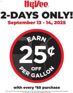 Preview of HyVee weekly ads valid from 13.09.2025