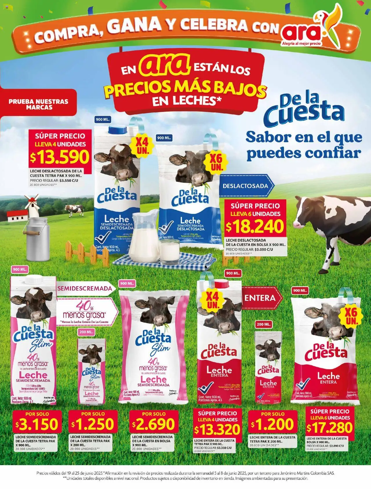 Ara revista - valida desde el 19.06.2025 | Página: 4 | Productos: Bolsa, Zuecos, Leche