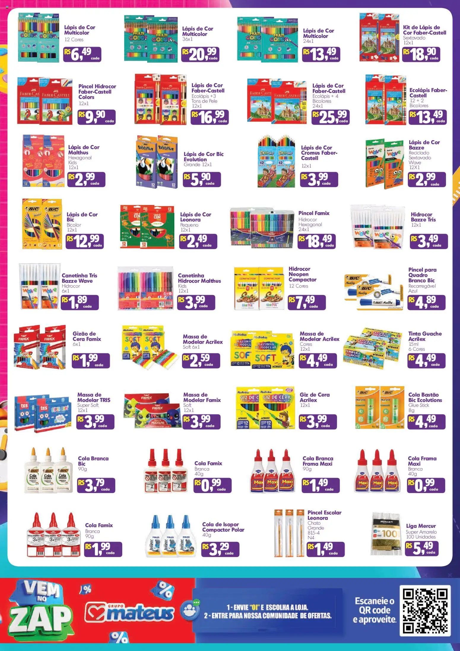 Mateus Folheto - válido de 16.01.2026 | Página: 4 | Produtos: Pincel, Tinta guache, Massa, Tinta