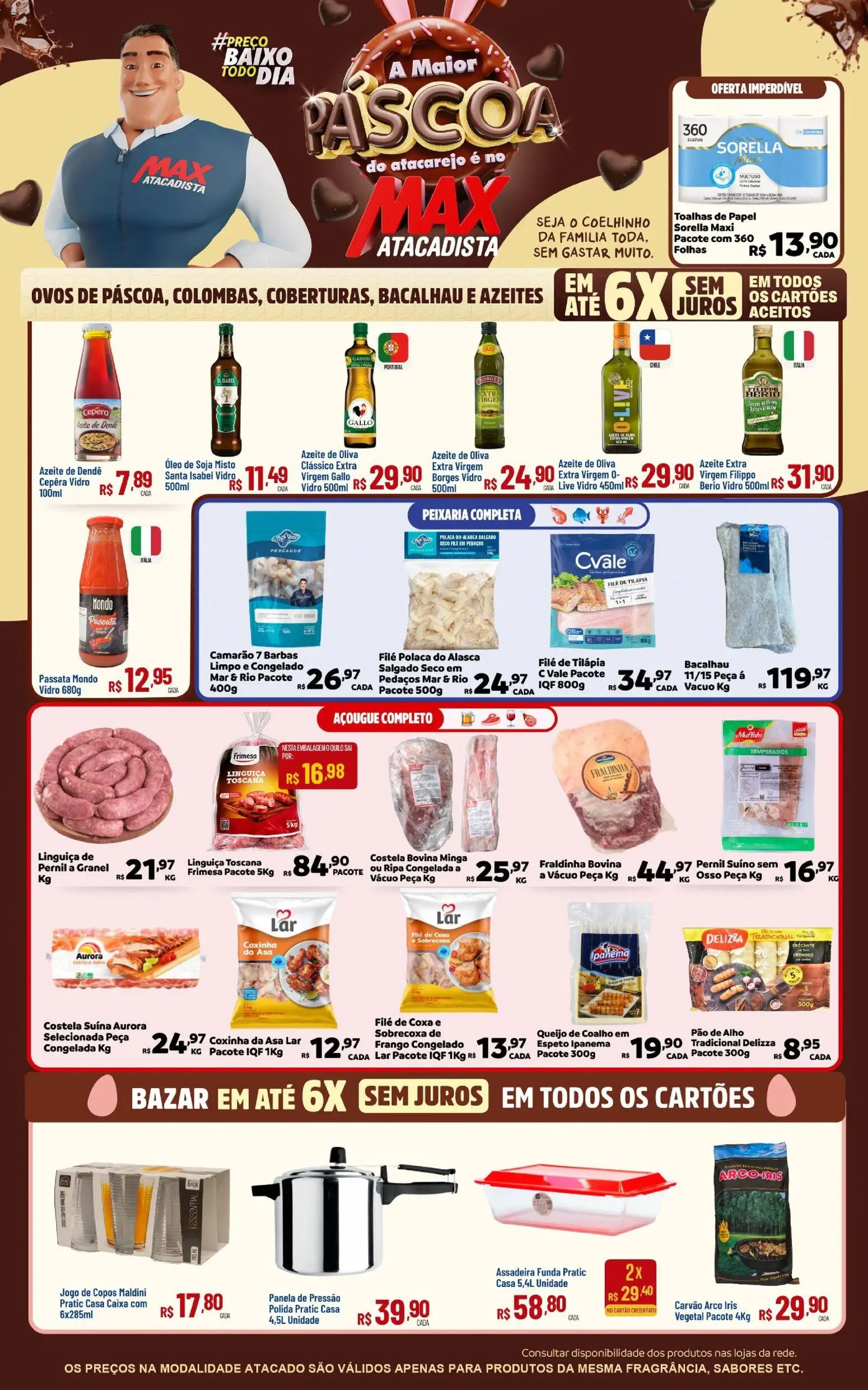 Max Atacadista Folheto - válido de 31.03.2026 | Página: 3 | Produtos: Alho, Pernil, Ovos, Copos