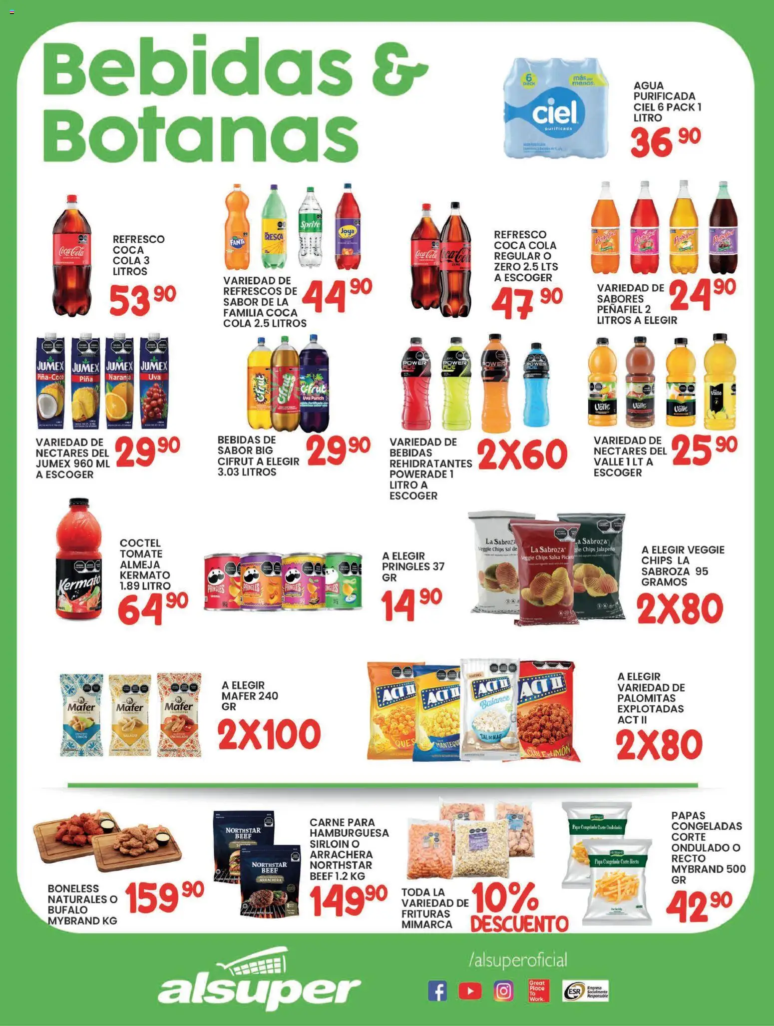 Nuevas ofertas de Alsuper válidas en toda la República Mexicana desde el 20.01.2026. ¡Encuentra las mejores ofertas en Alsuper folleto! | Página: 3 | Productos: Papa, Sal, Tomate, Agua