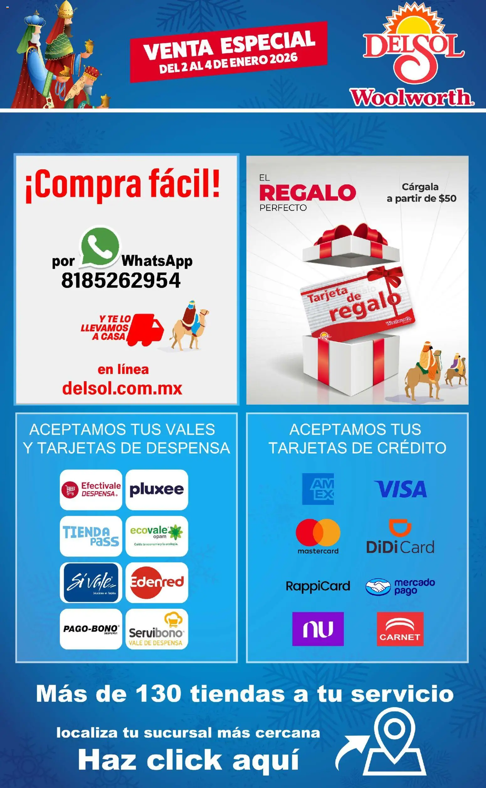 Nuevas ofertas de Del Sol y Woolworth válidas en toda la República Mexicana desde el 02.01.2026. ¡Encuentra las mejores ofertas en Del Sol y Woolworth catálogo Venta Especial ! | Página: 10 | Productos: Despensa, Té
