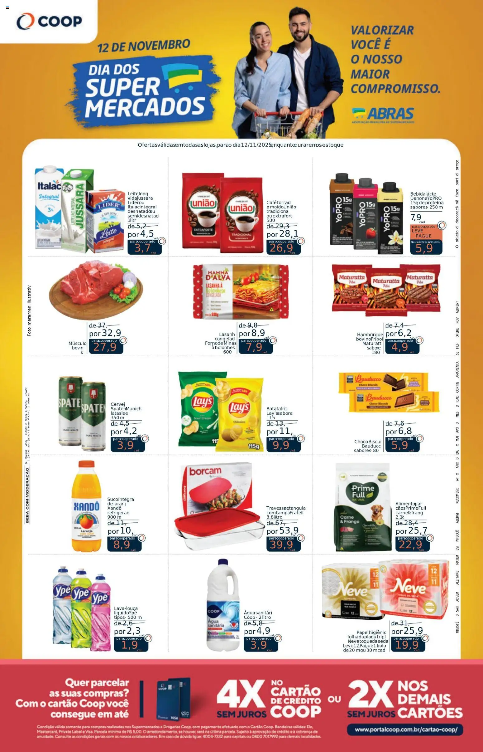 Coop Folheto - válido de 12.11.2025 | Página: 1 | Produtos: Leite, Carne, Lasanha, Frango