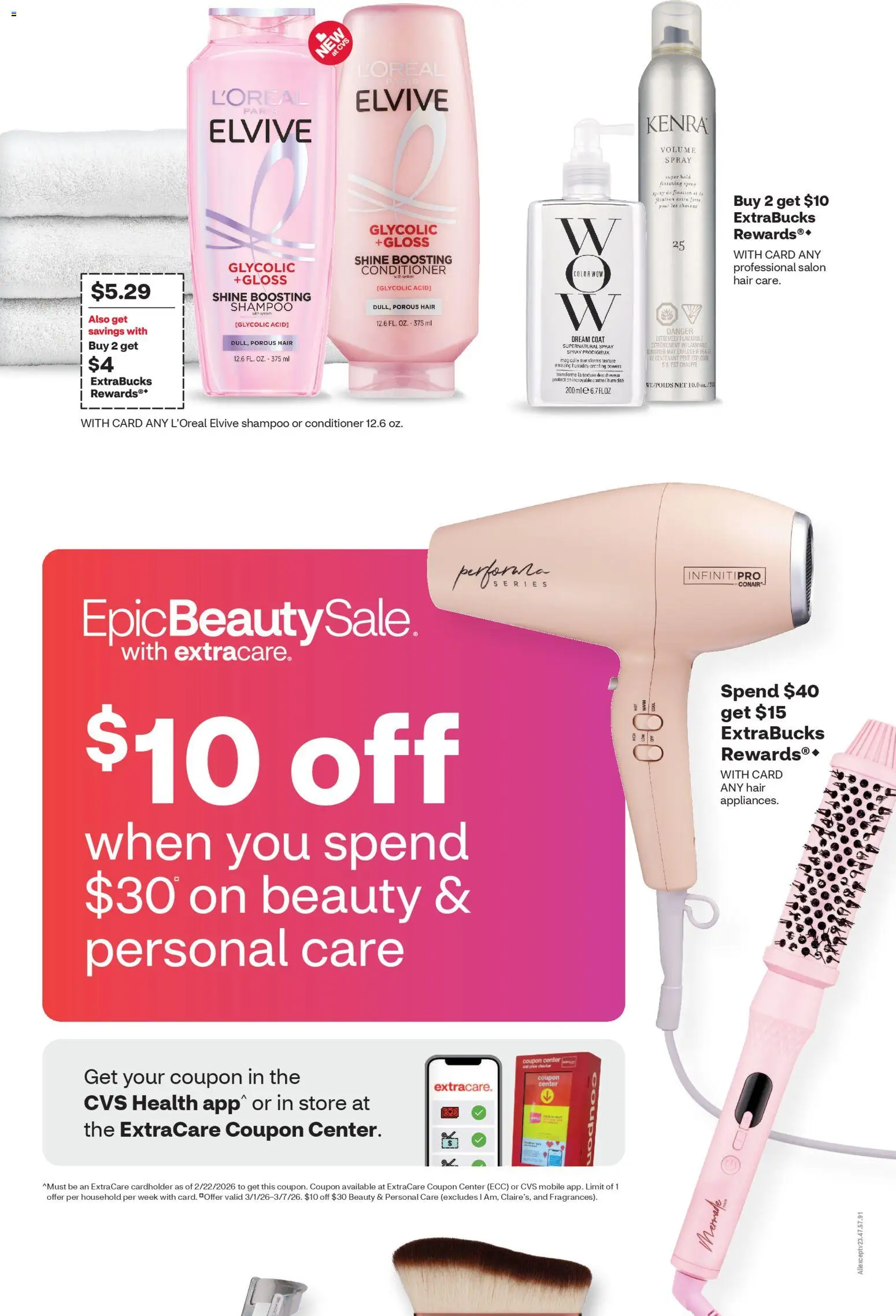 CVS Pharmacy Weekly Ad - AZ - valid from 01.03.2026 | Page: 2 | Products: Shampoo, Conditioner, Coat