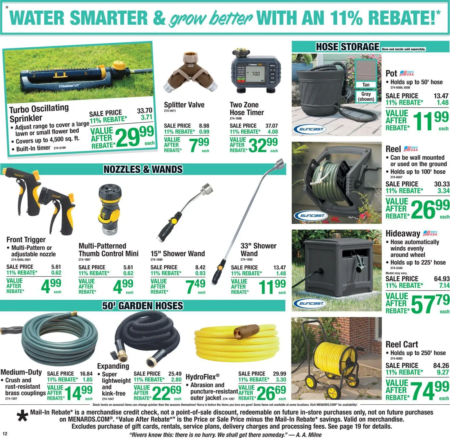 Menards Weekly Ad - valid from 22.04.2026 | Page: 12 | Products: Bed, Shower, Jacket, Water