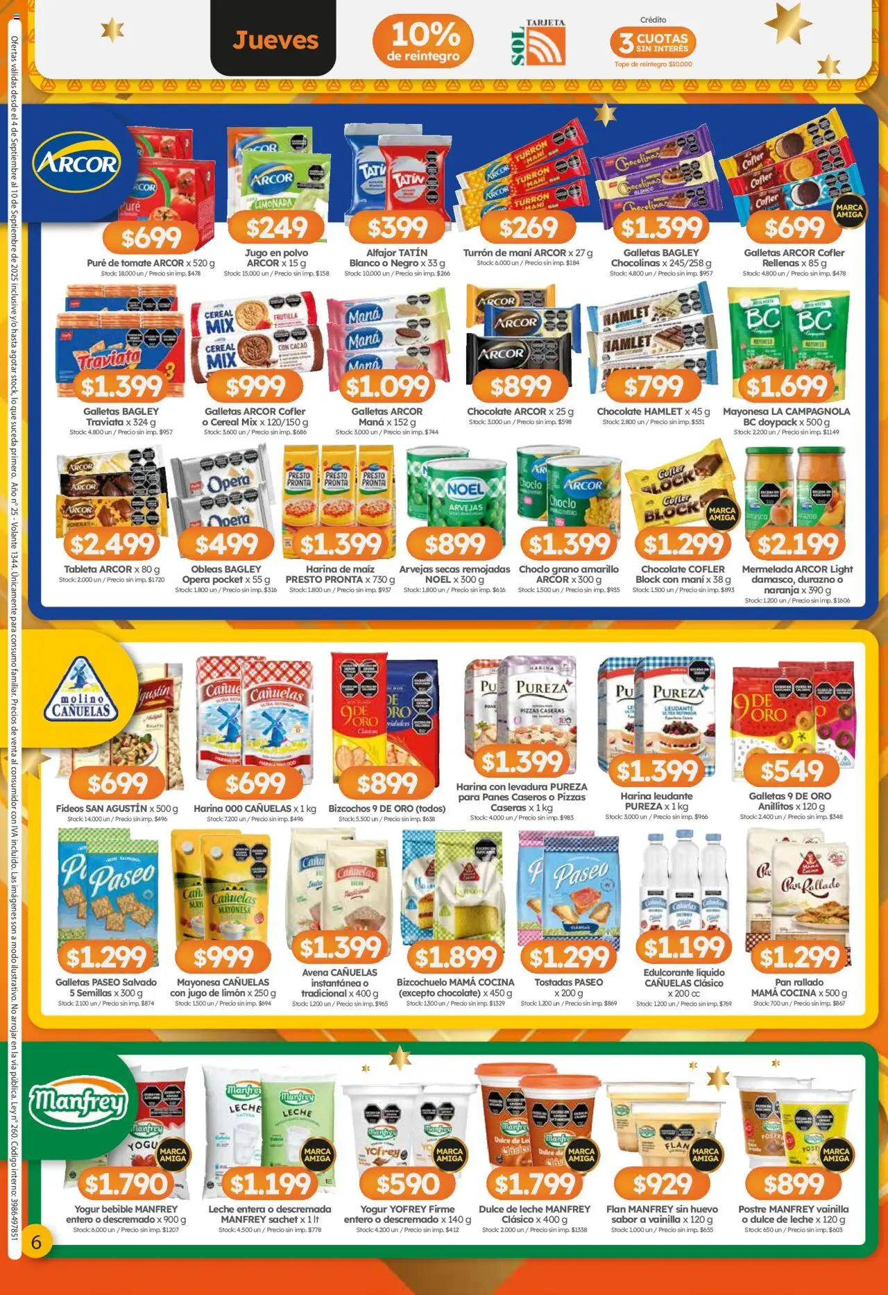 Cordiez ofertas │ válido desde el 04.09.2025 | Página: 6 | Productos: Harina, Mani, Huevo, Cacao